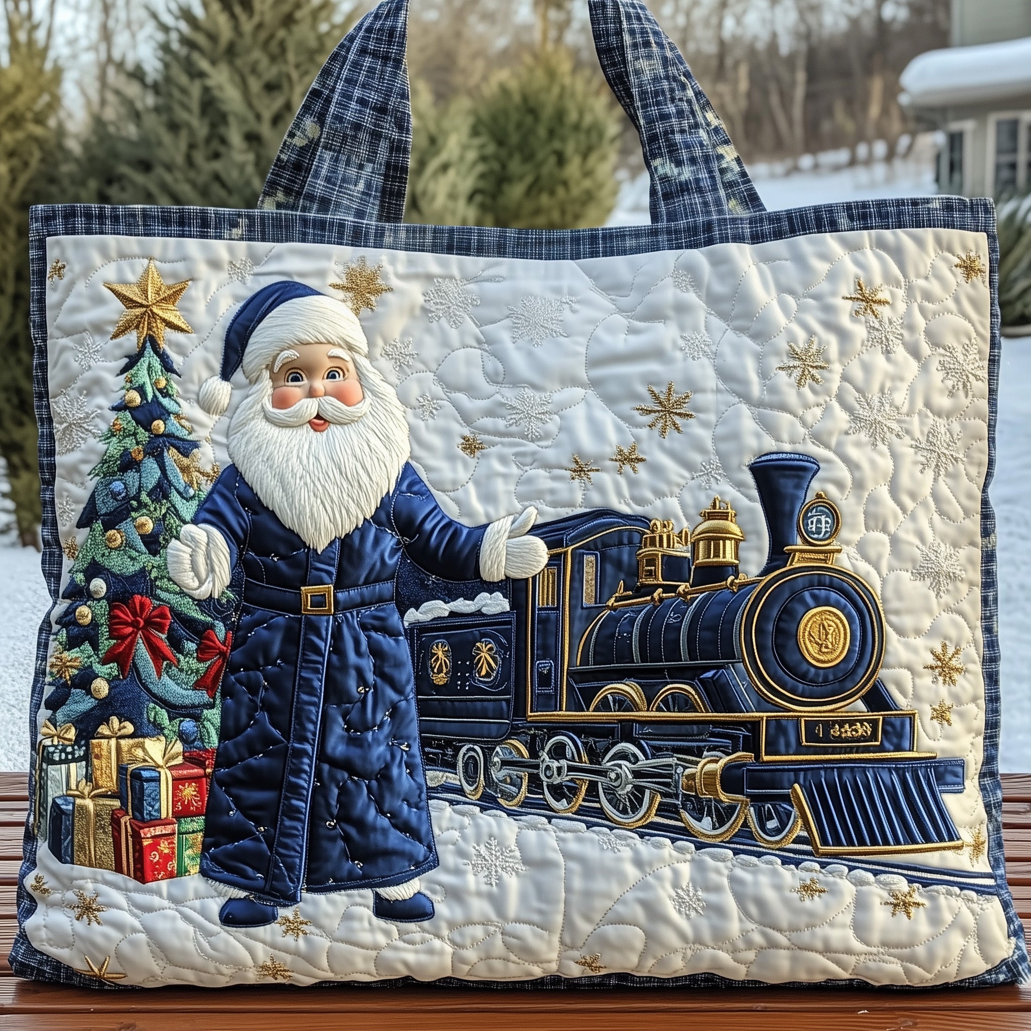 Santa Express Quilted Tote Bag GFTONT3843