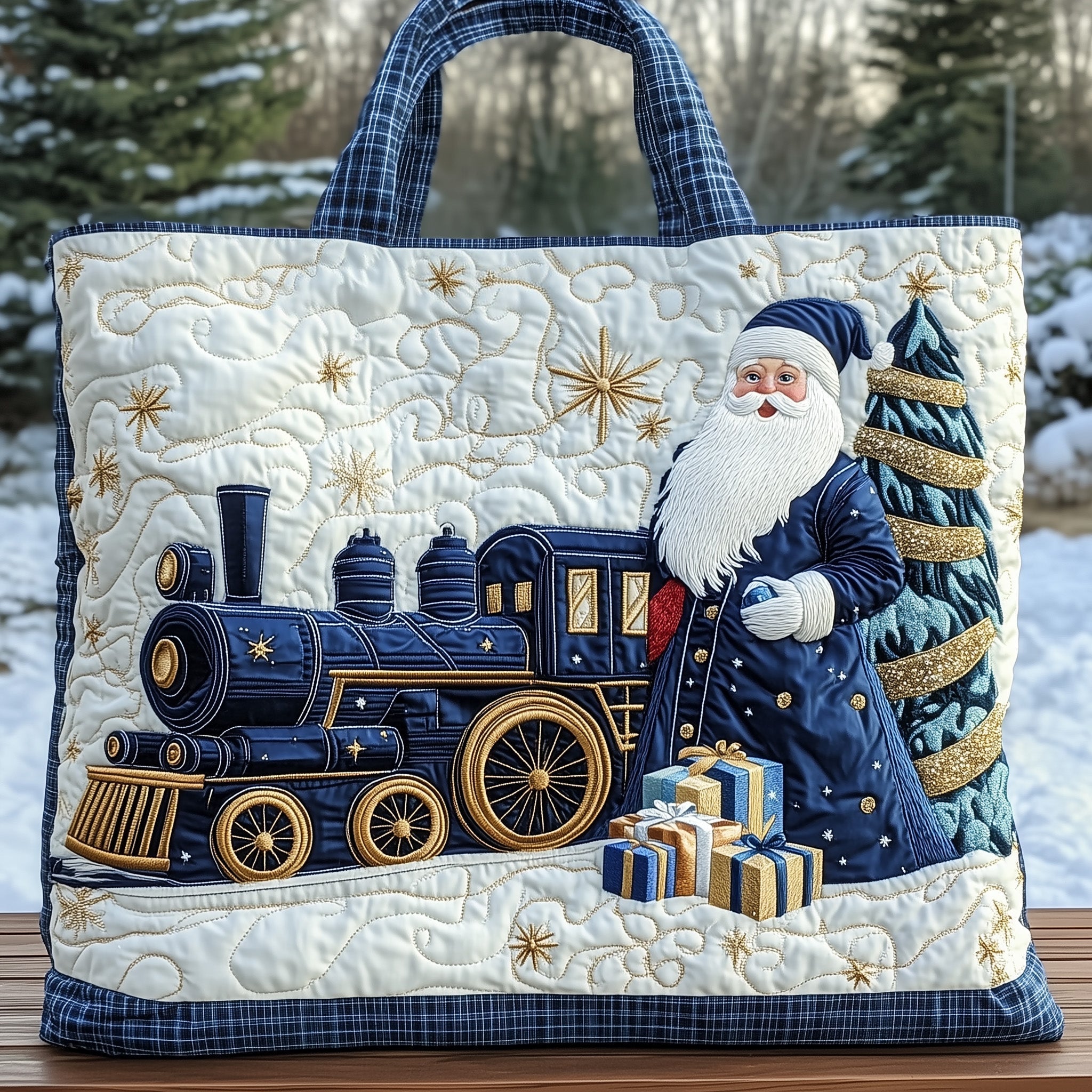 Santa Express Quilted Tote Bag GFTONT3844