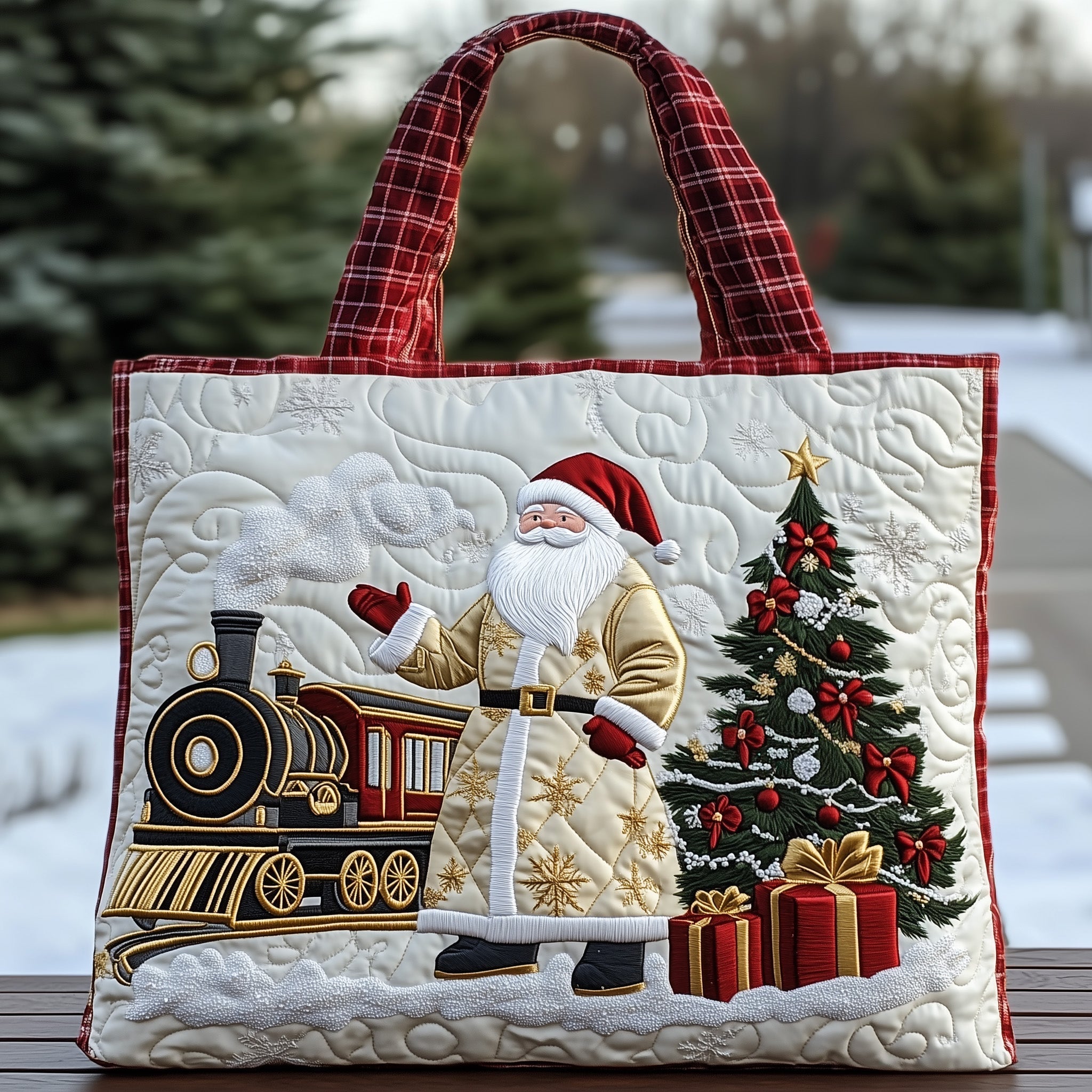 Santa Express Quilted Tote Bag GFTONT3845