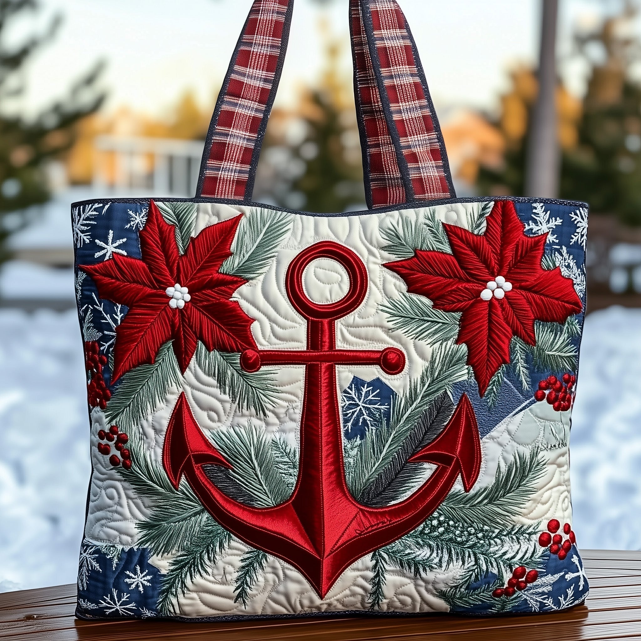 Nautical Christmas Quilted Tote Bag GFTONT3846
