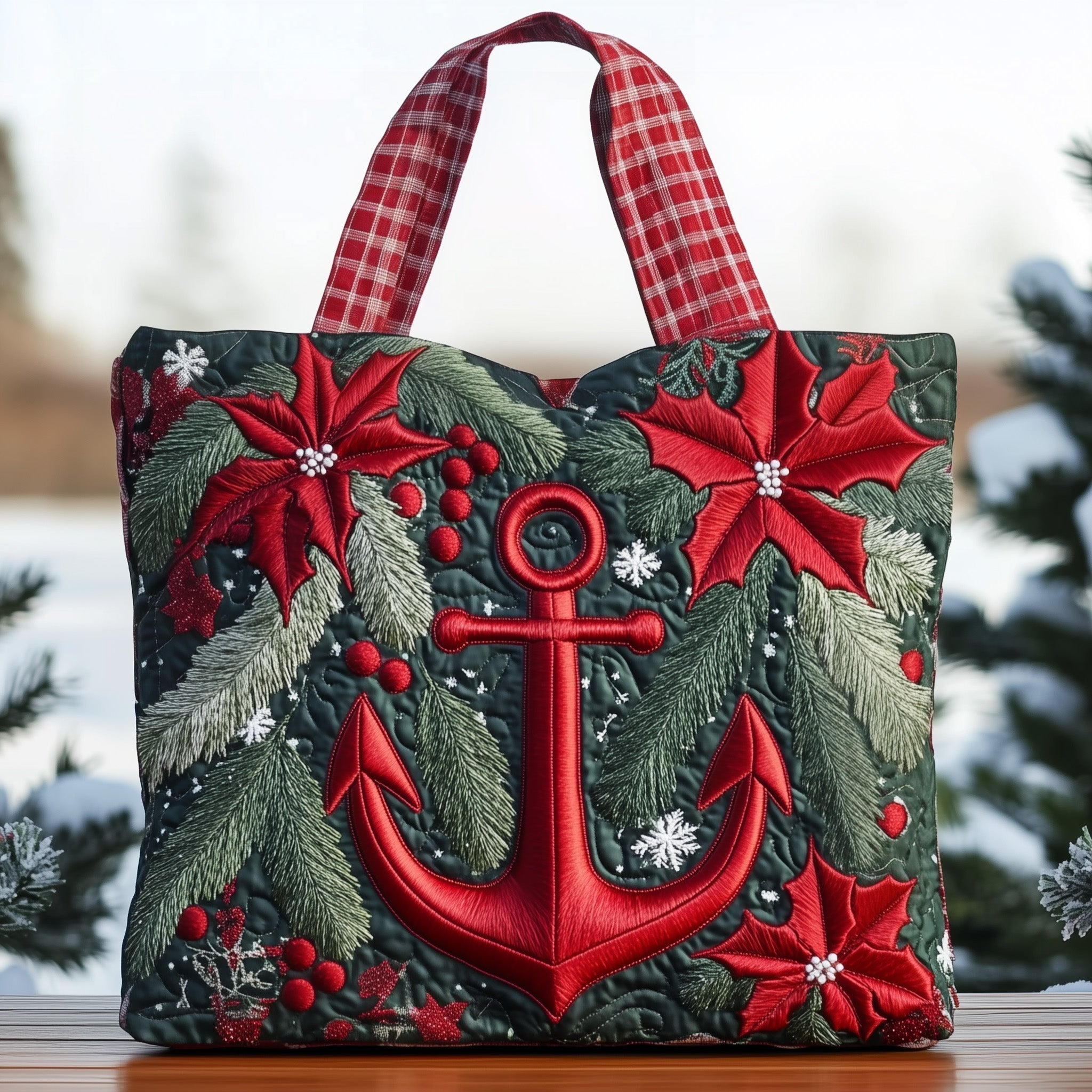 Nautical Christmas Quilted Tote Bag GFTONT3848