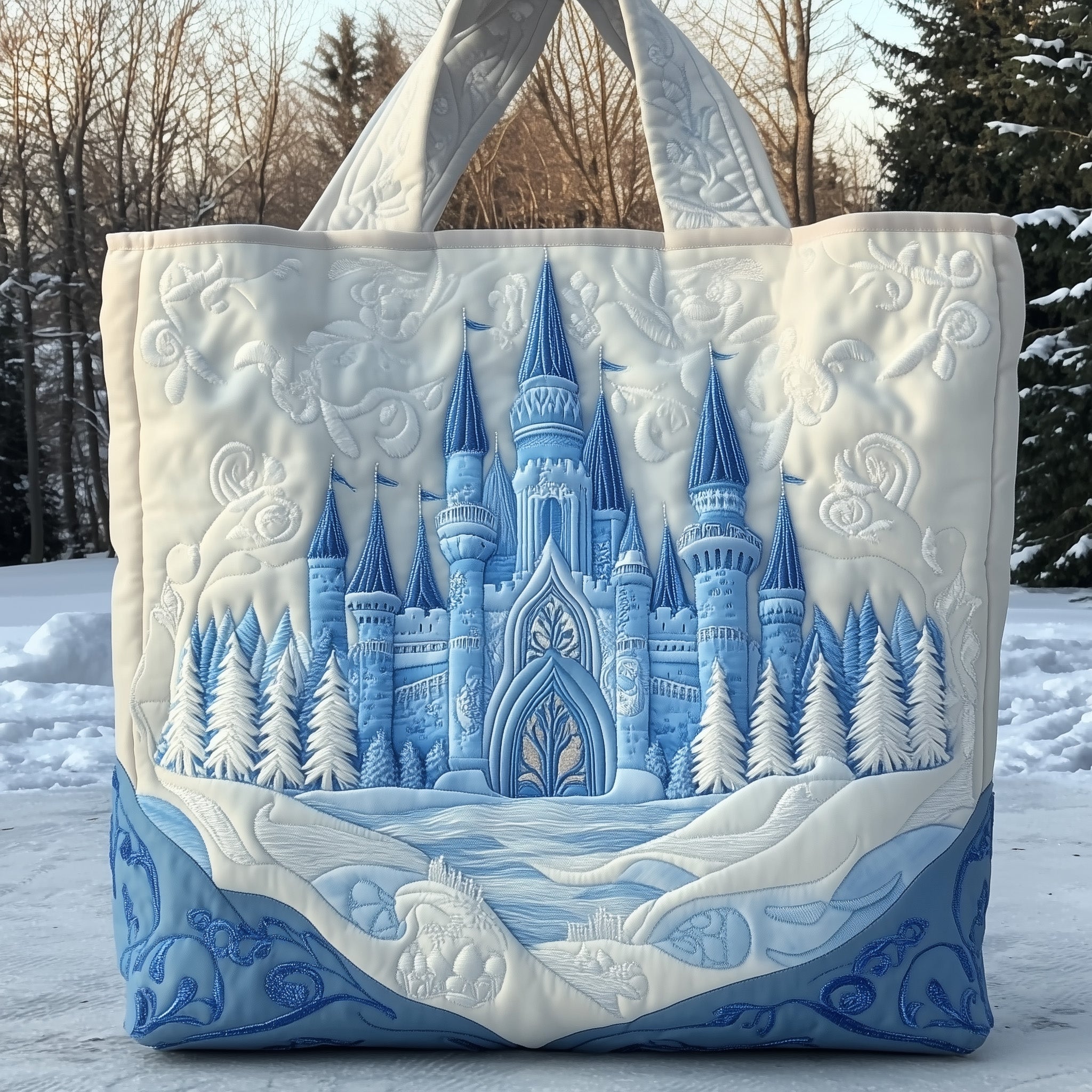Icy Castle Quilted Tote Bag GFTONT3904