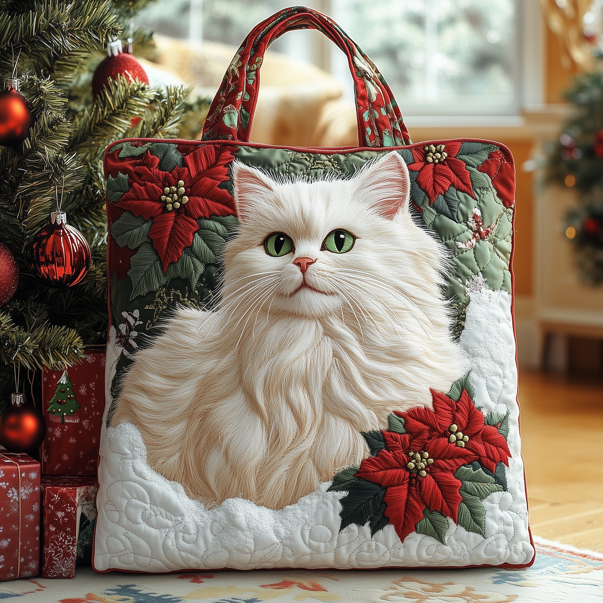 Festive Cat Quilted Tote Bag GFTONT4014