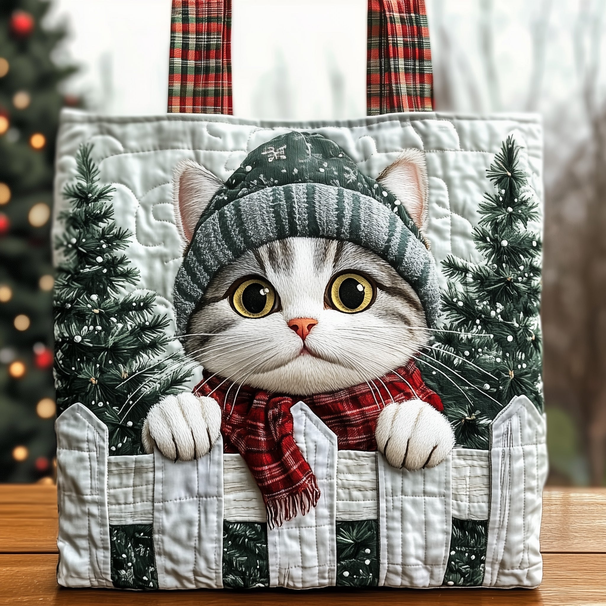 Sneaky Kitten Quilted Tote Bag GFTONT4071