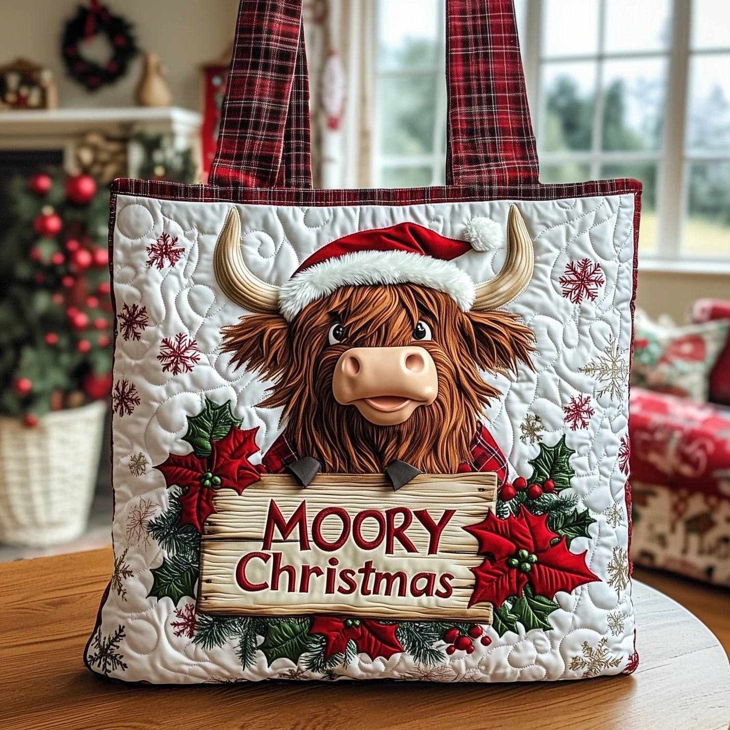Moory Christmas Quilted Tote Bag GFTONT4601