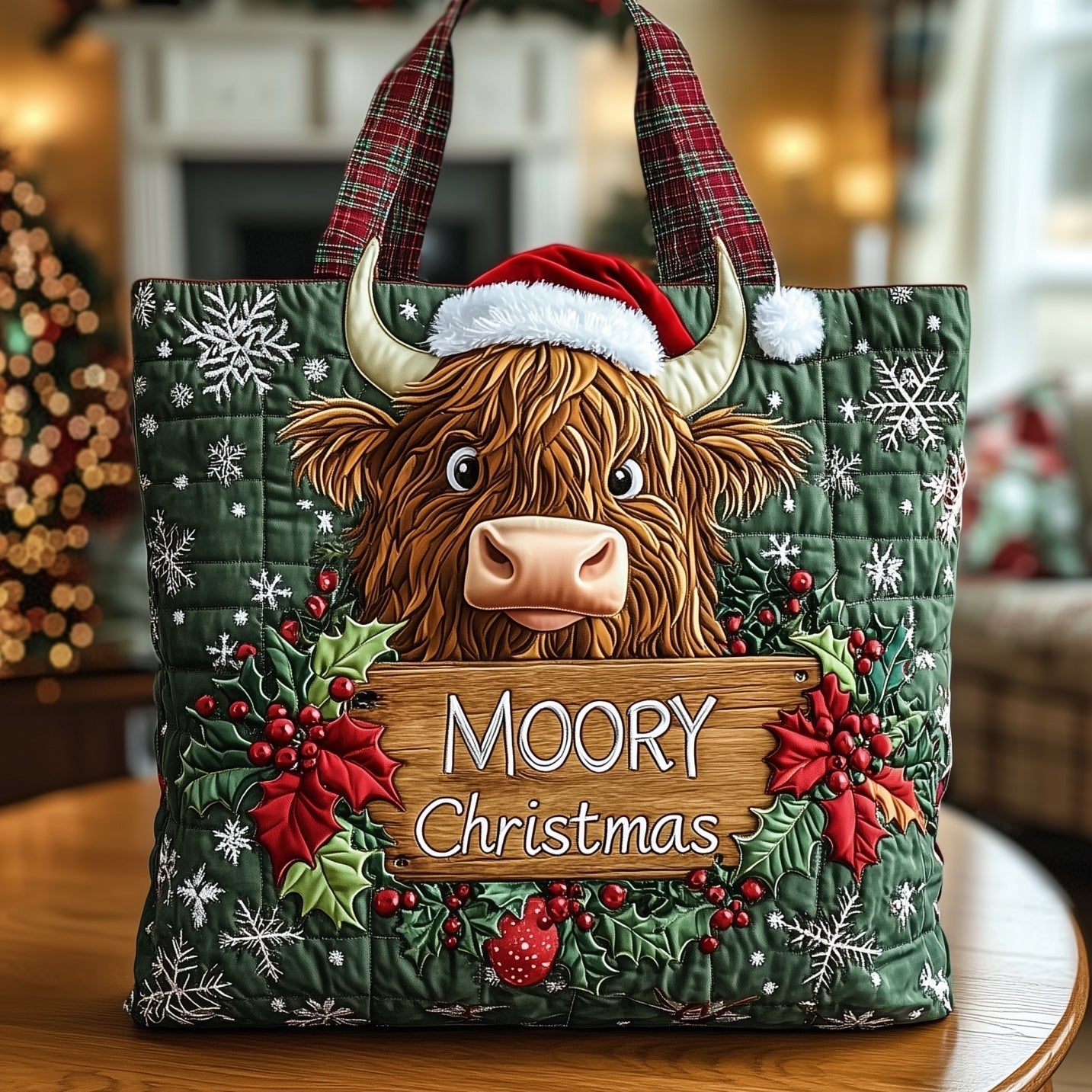 Moory Christmas Quilted Tote Bag GFTONT4602