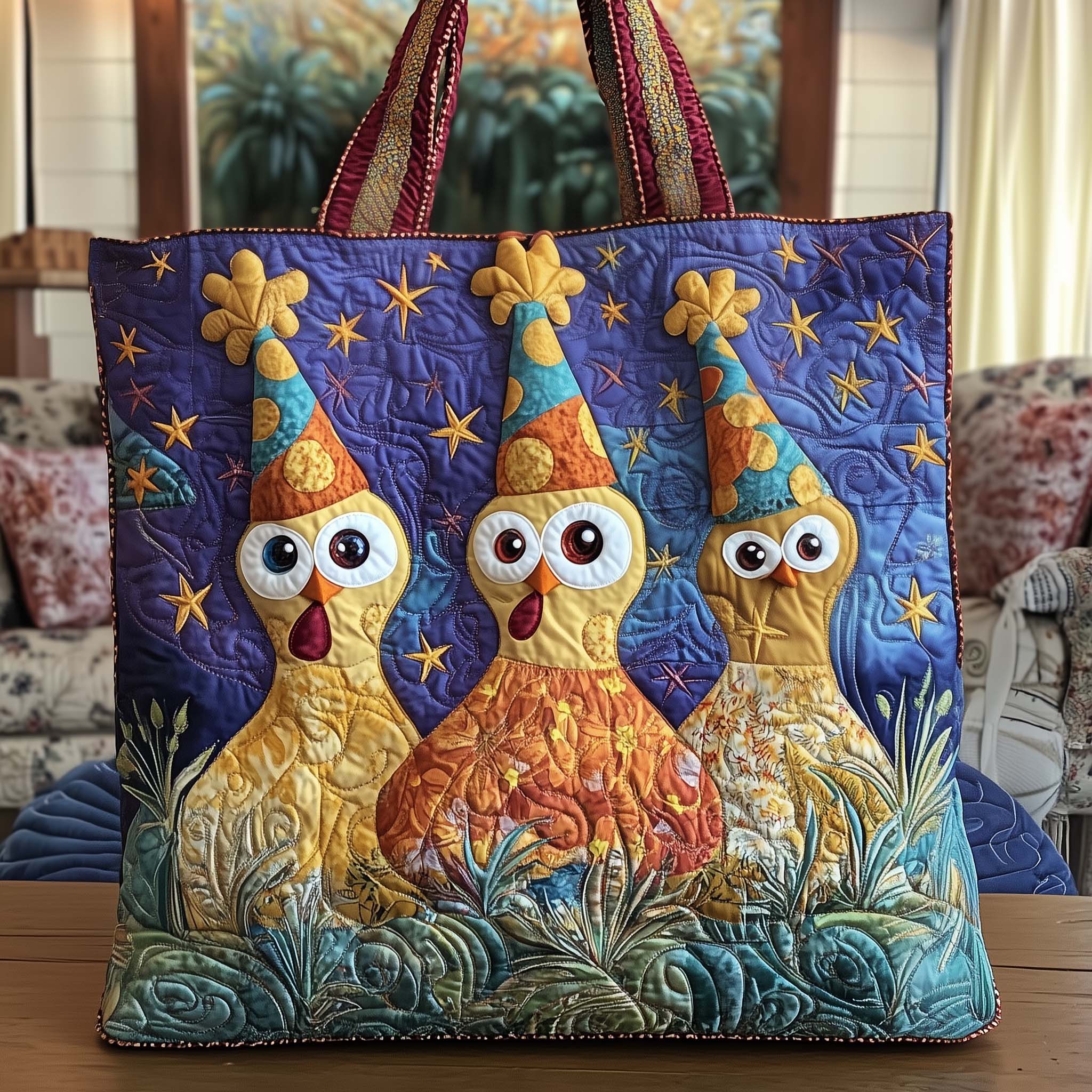 Chickens Quilted Tote Bag GFTONT4641