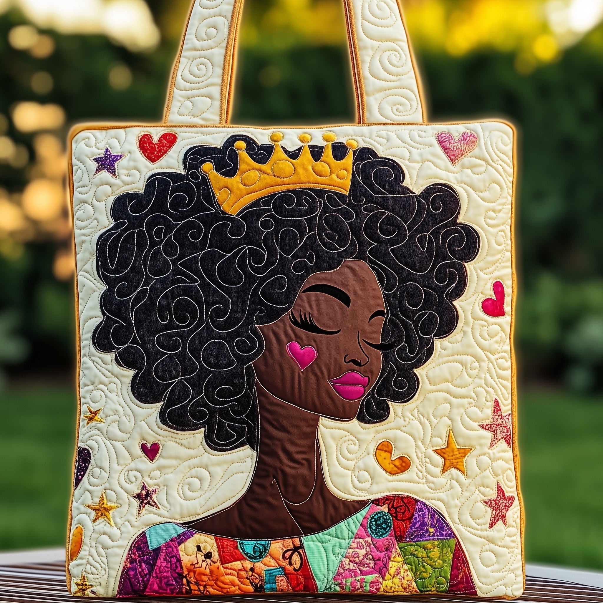 Melanin Proud Quilted Tote Bag GFTONT496