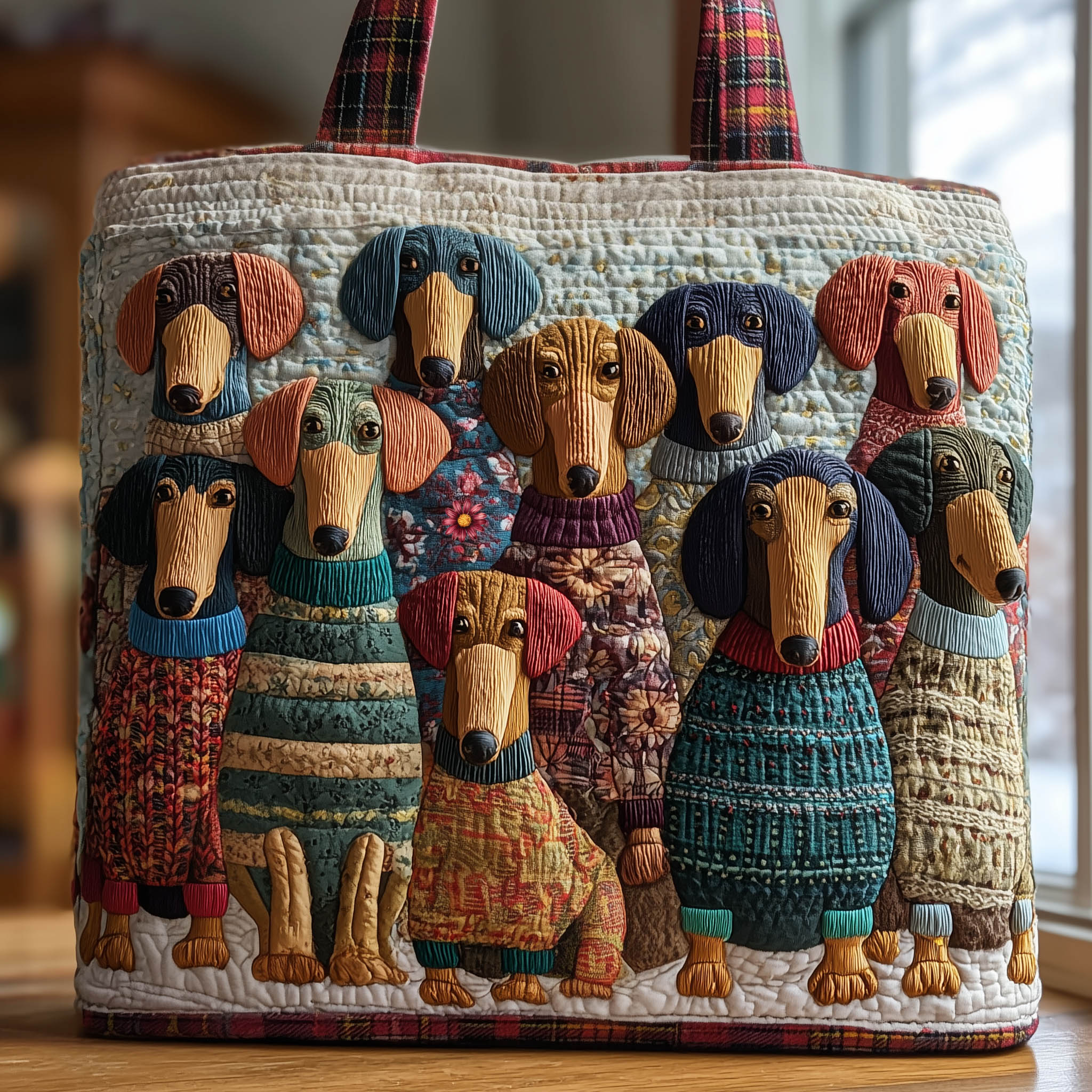 Adorable Dachshund Quilted Tote Bag GFTONT5844