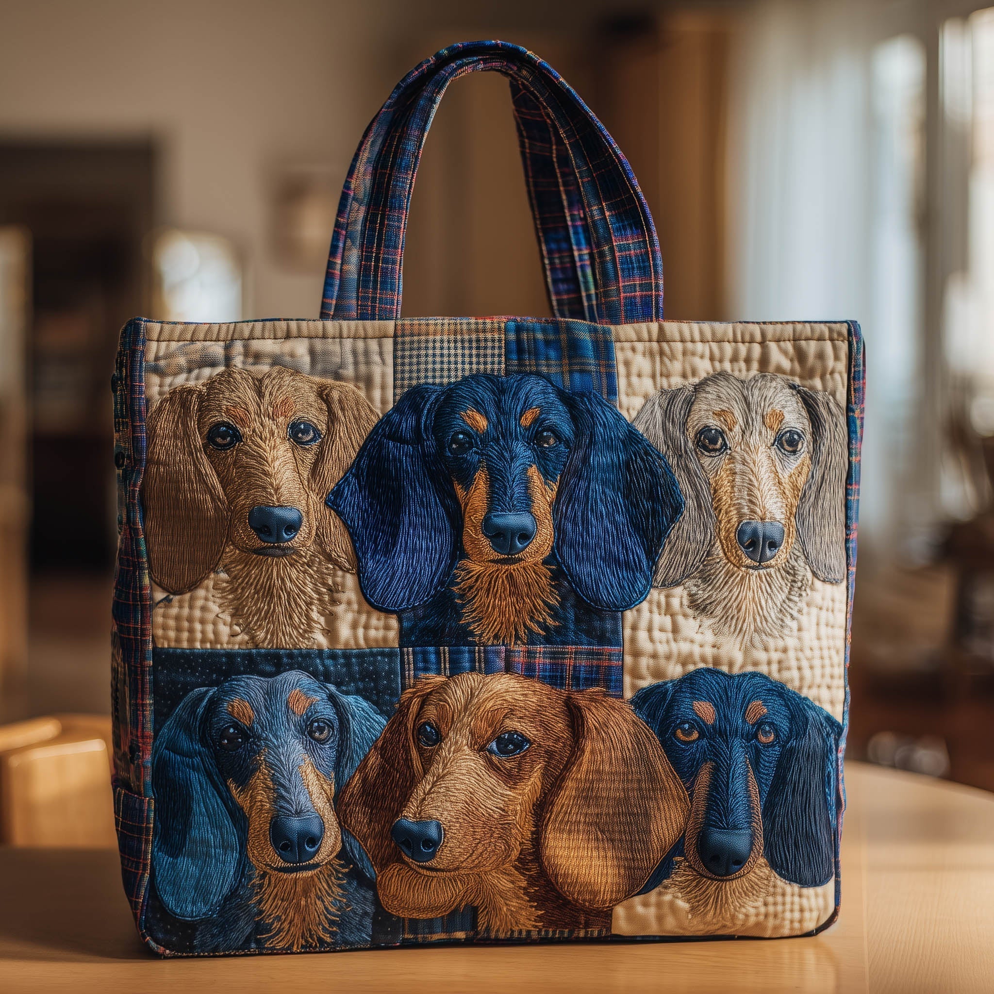 Adorable Dachshund Quilted Tote Bag GFTONT5964