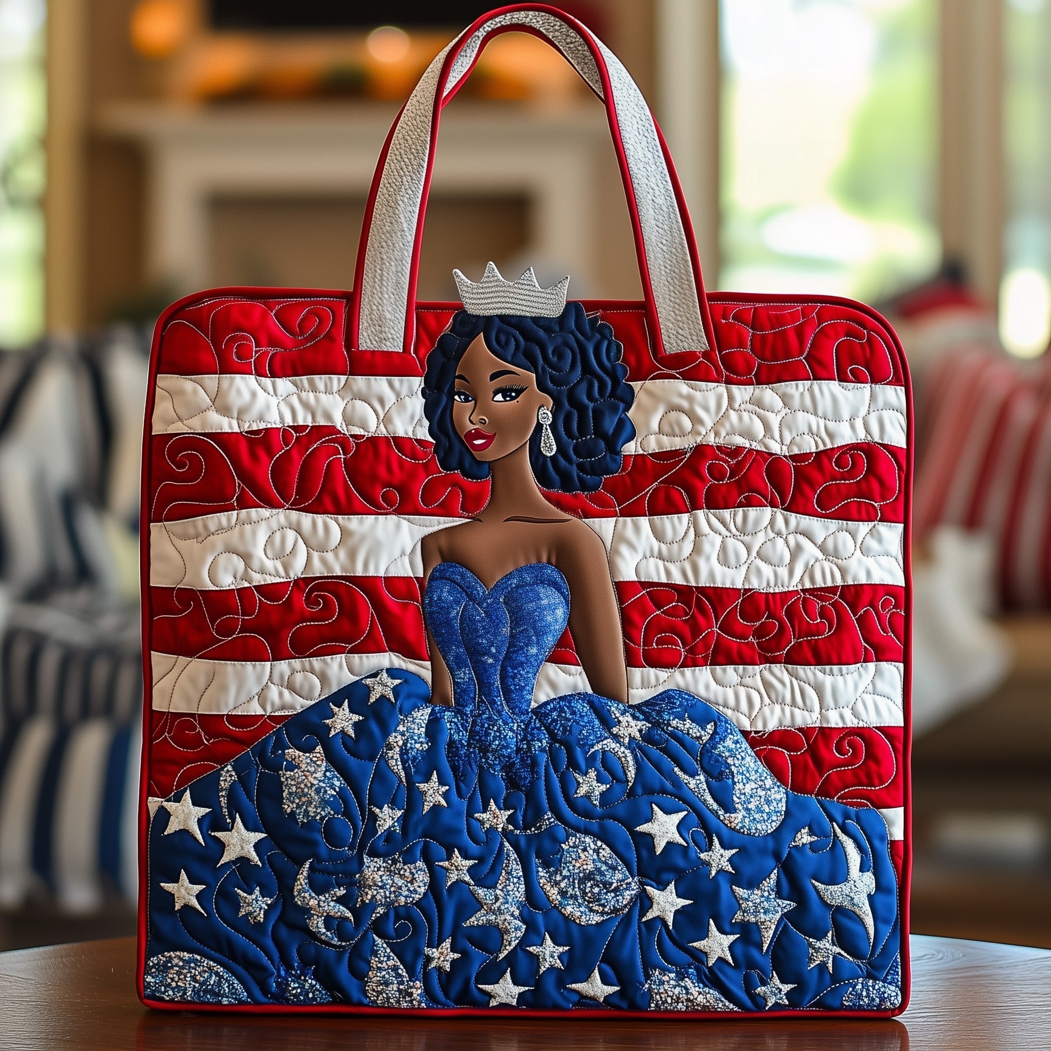 Graceful Liberty Quilted Tote Bag GFTONT609