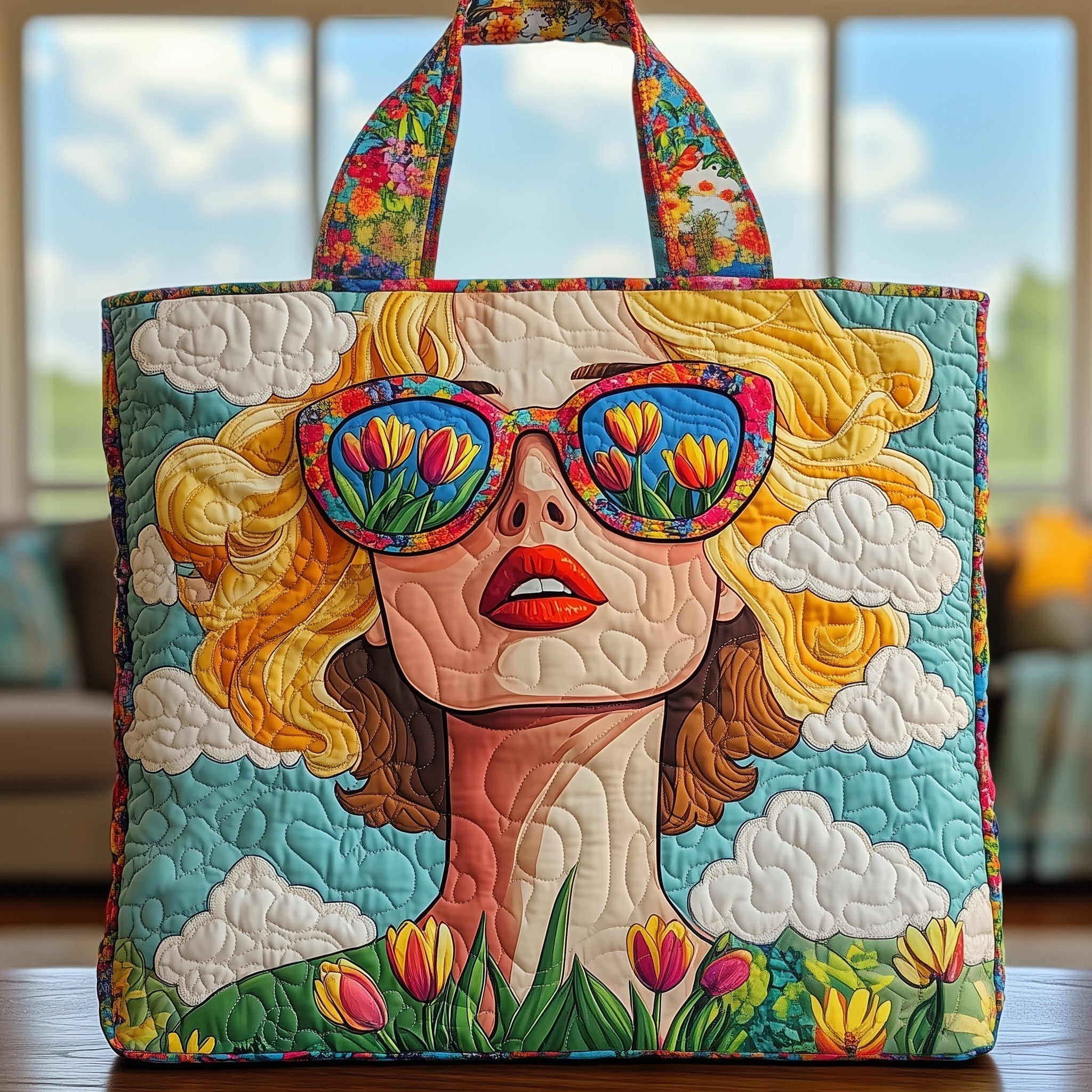 Tulip Gaze Quilted Tote Bag GFTONT862