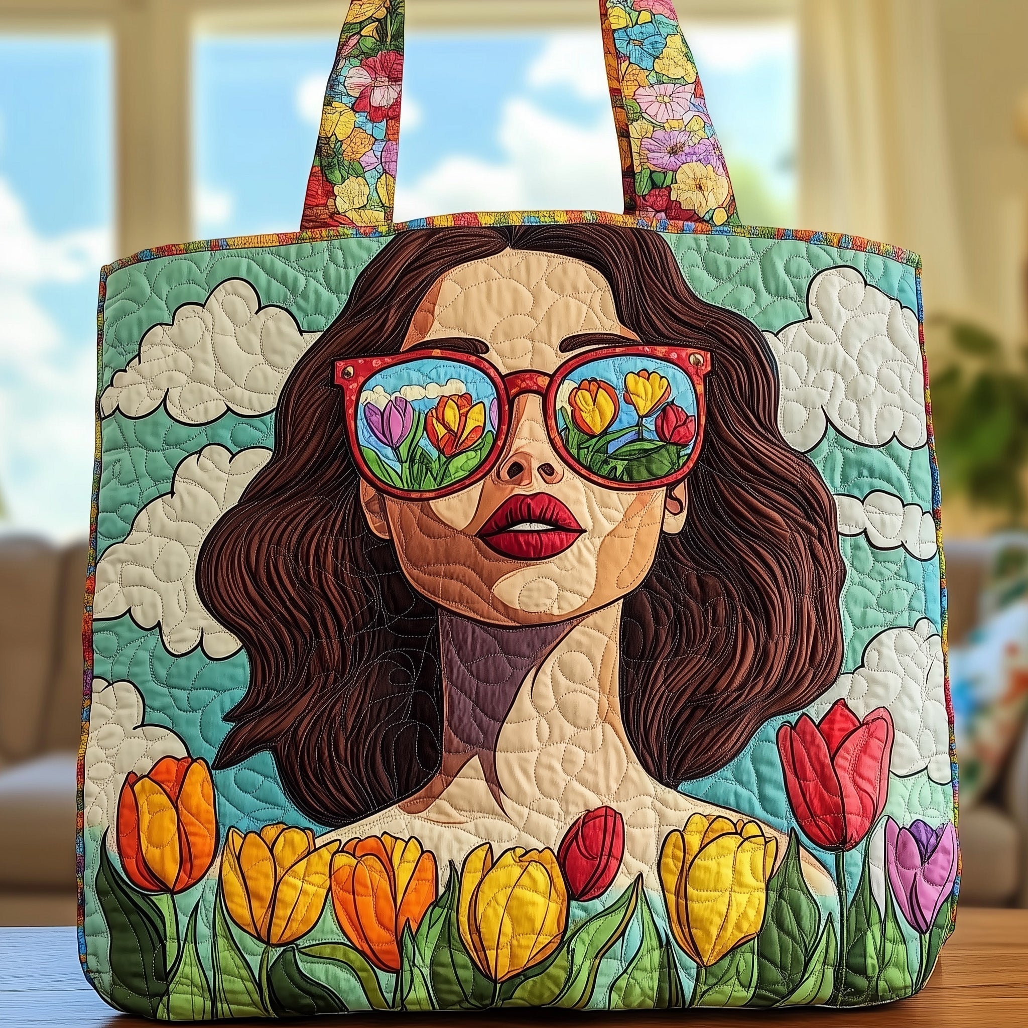Flora Pop Quilted Tote Bag GFTONT865