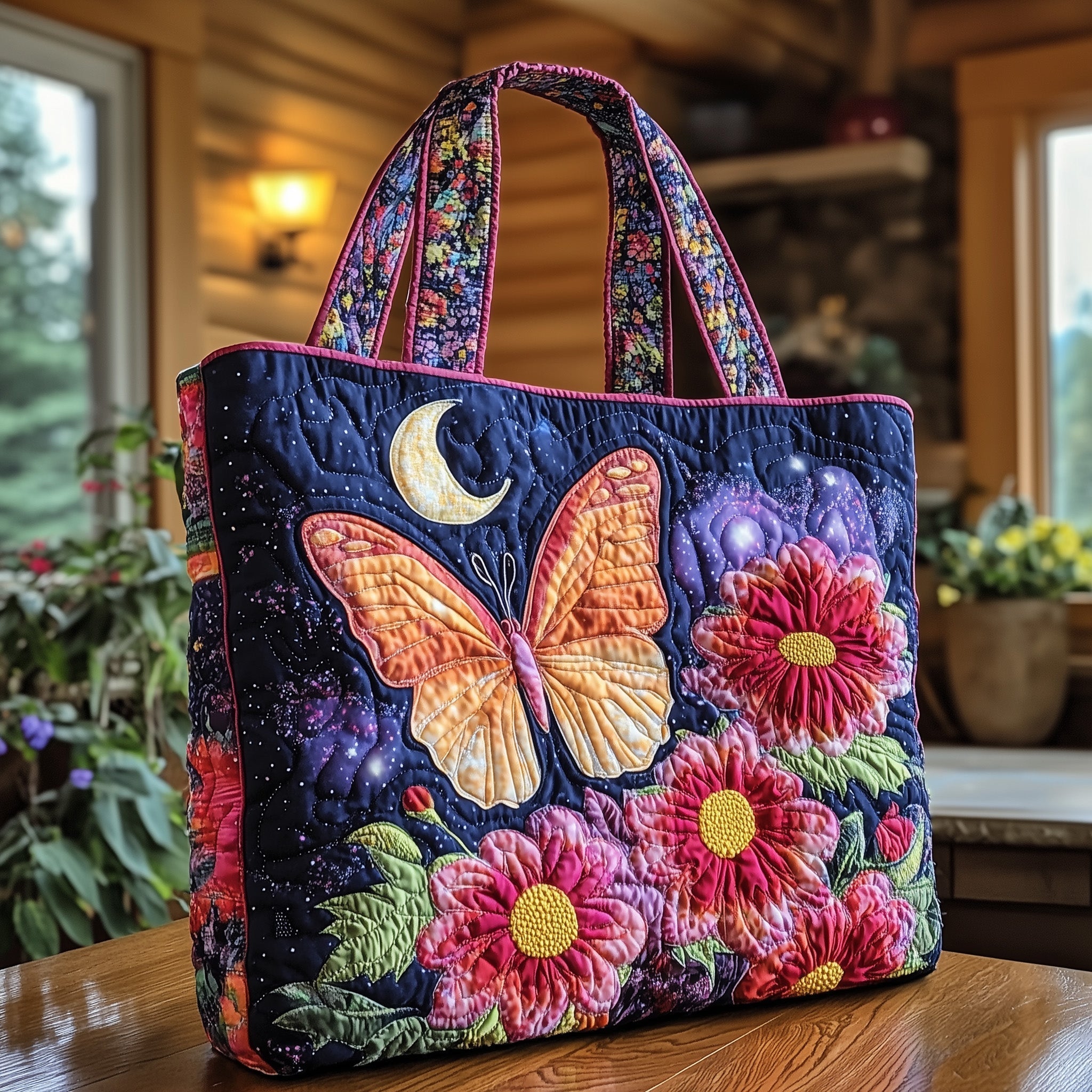 Lunar Wings Quilted Tote Bag GFTONT898