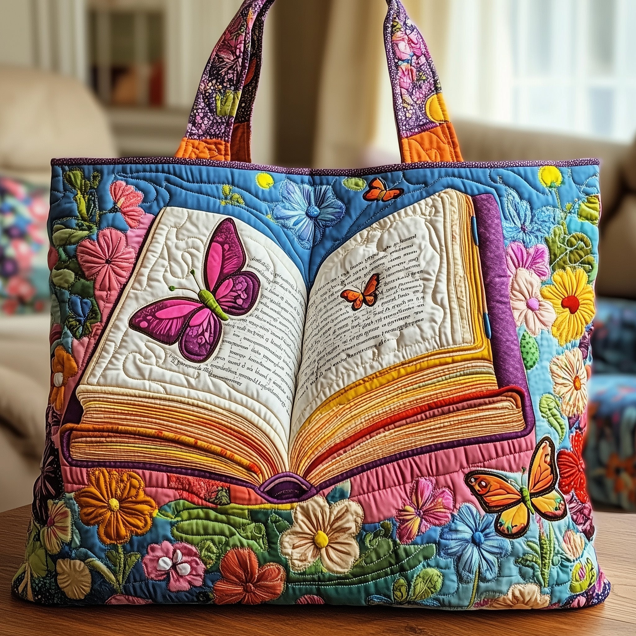 Blooming Book Quilted Tote Bag GFTONT920