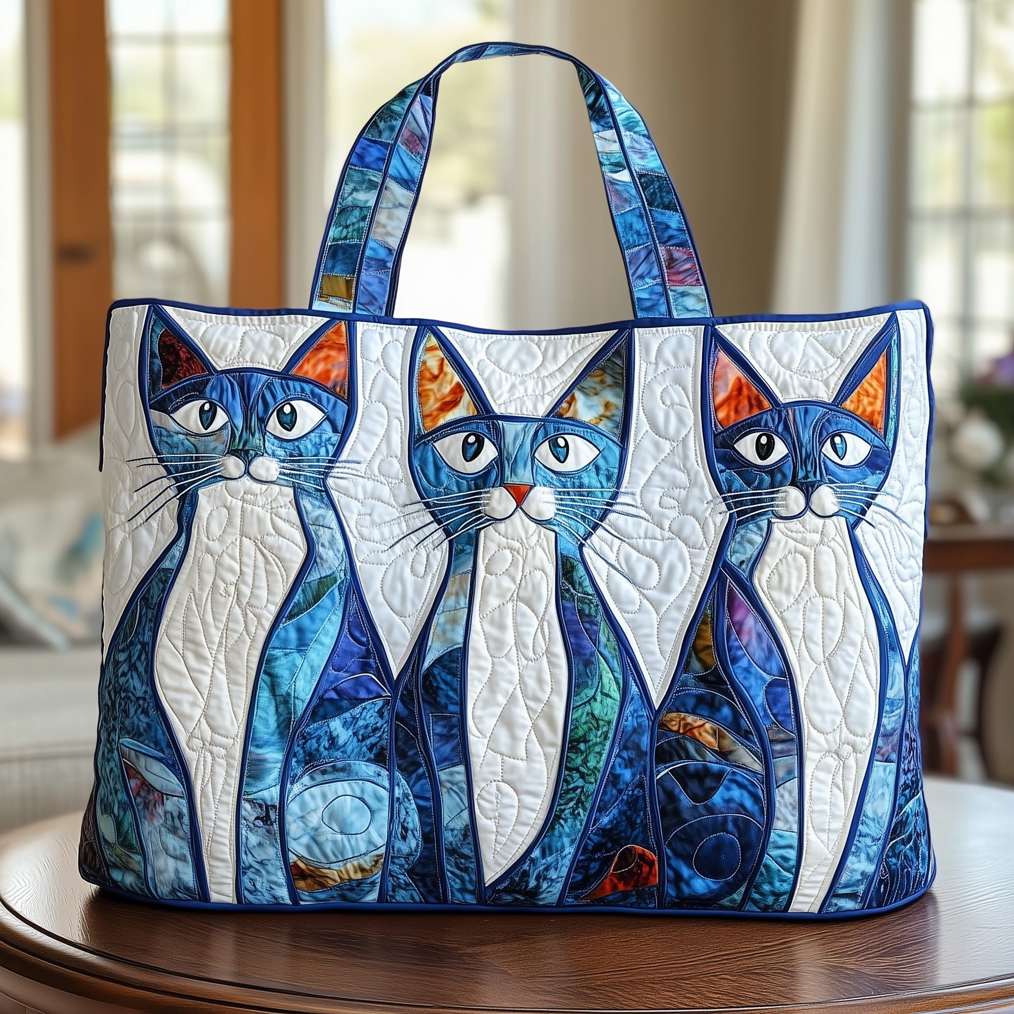 Whimsical Paw Quilted Tote Bag GFTONT952