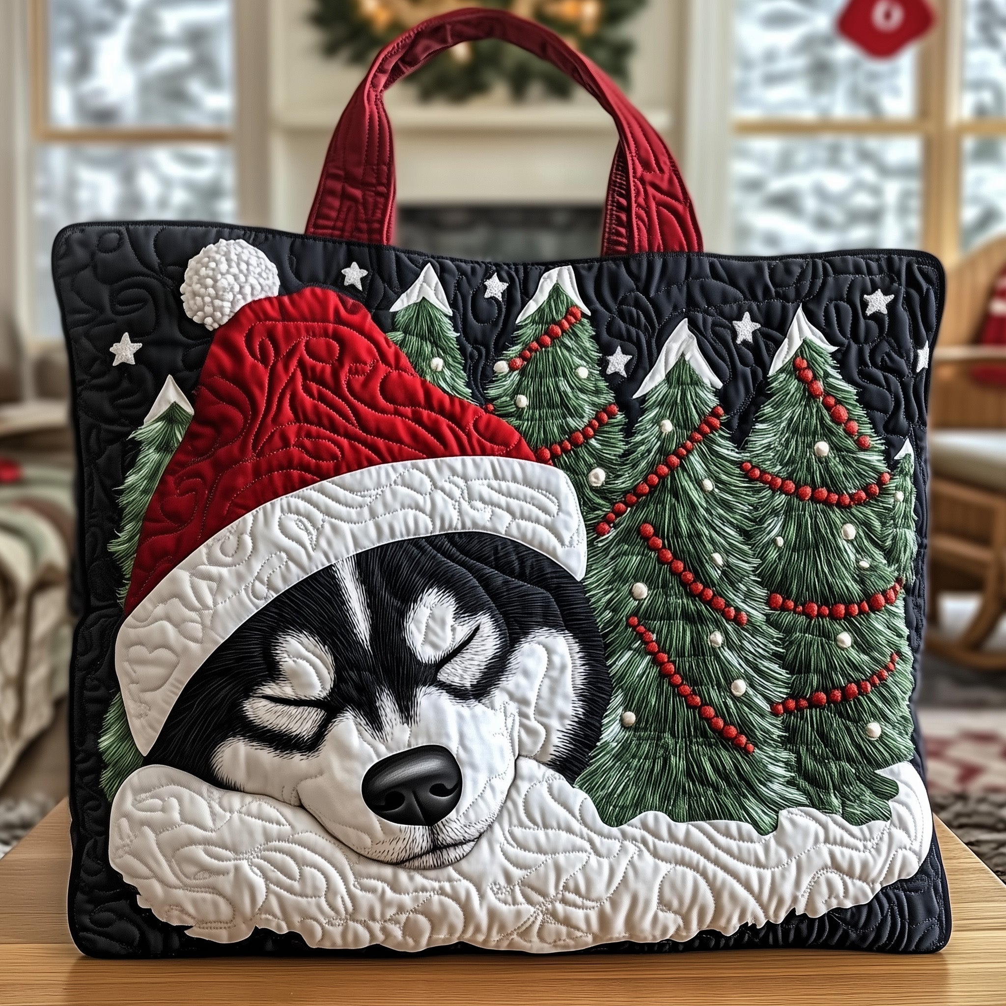 Adorable Husky Quilted Tote Bag GFTOTG1202