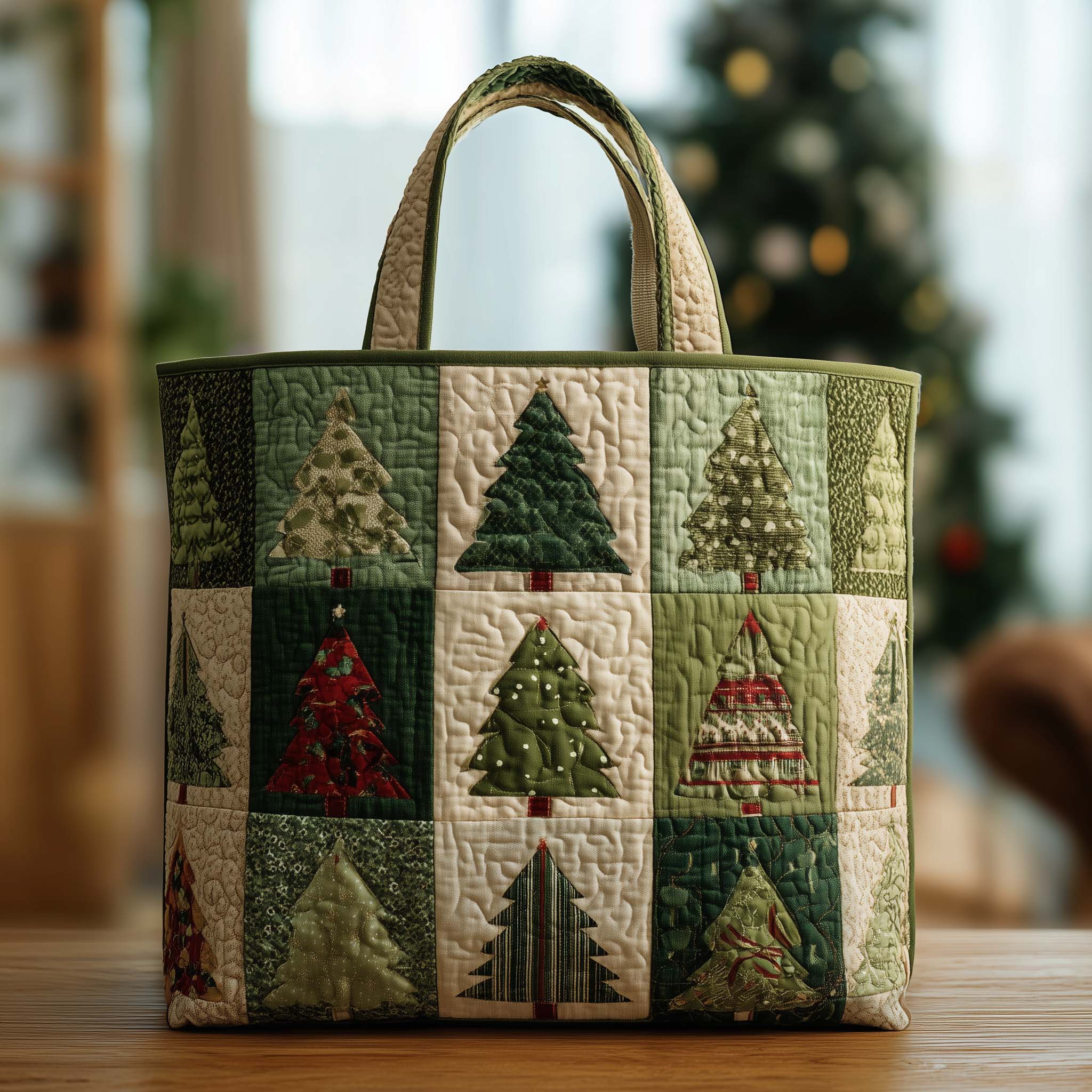 Christmas Patchwork Quilted Tote Bag GFTOTG2068