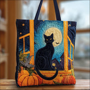 Halloween Cat Quilted Tote Bag GFTOTG23