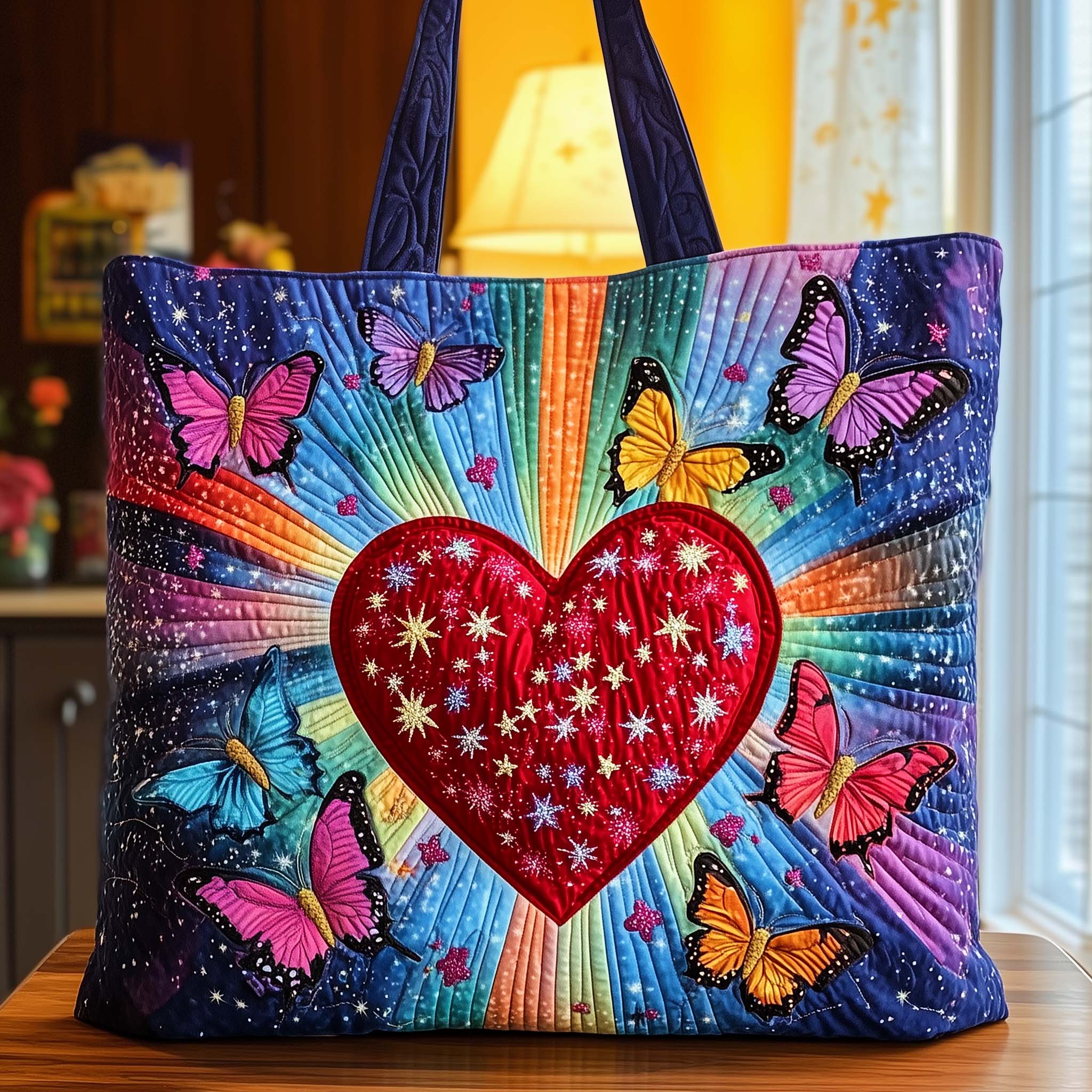 Blooming Heart Quilted Tote Bag GFTOTG2404