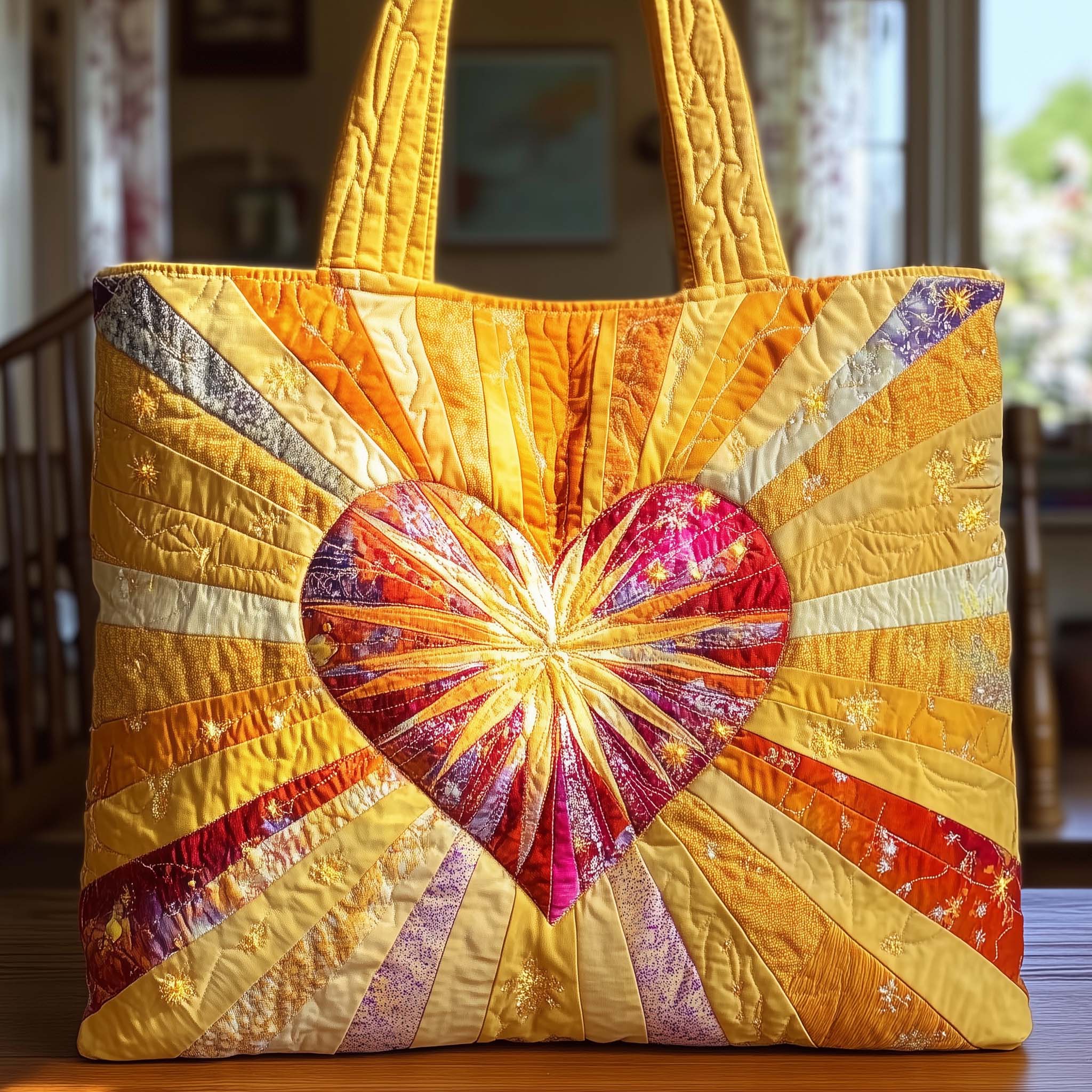 Blooming Heart Quilted Tote Bag GFTOTG2407