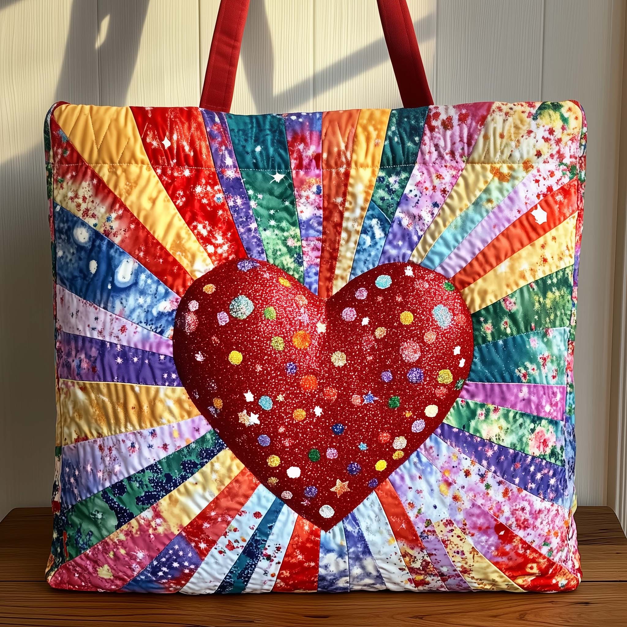 Blooming Heart Quilted Tote Bag GFTOTG2409