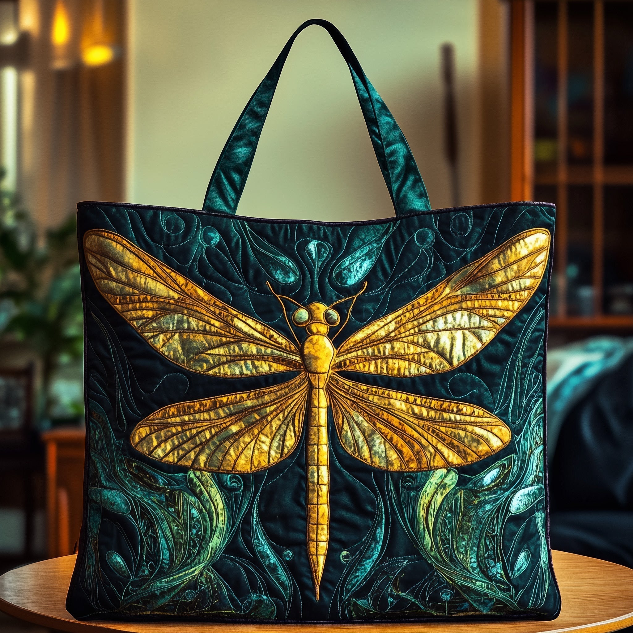 Mystic Dragonfly Quilted Tote Bag GFTOTG268