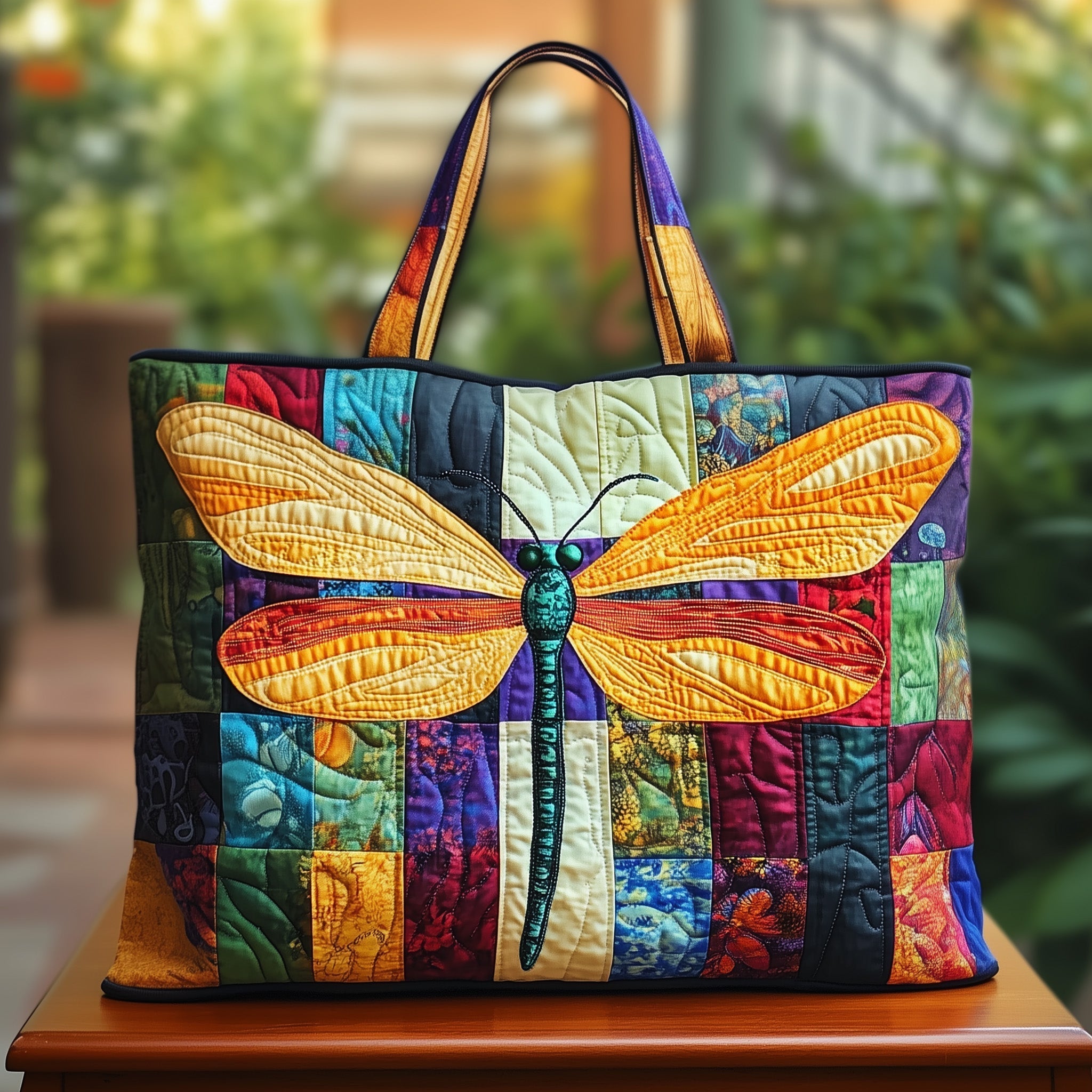 Mystic Dragonfly Quilted Tote Bag GFTOTG270