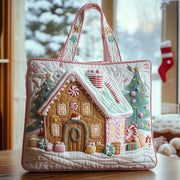 Sweet Gingerbread House Quilted Tote Bag GFTOTG436