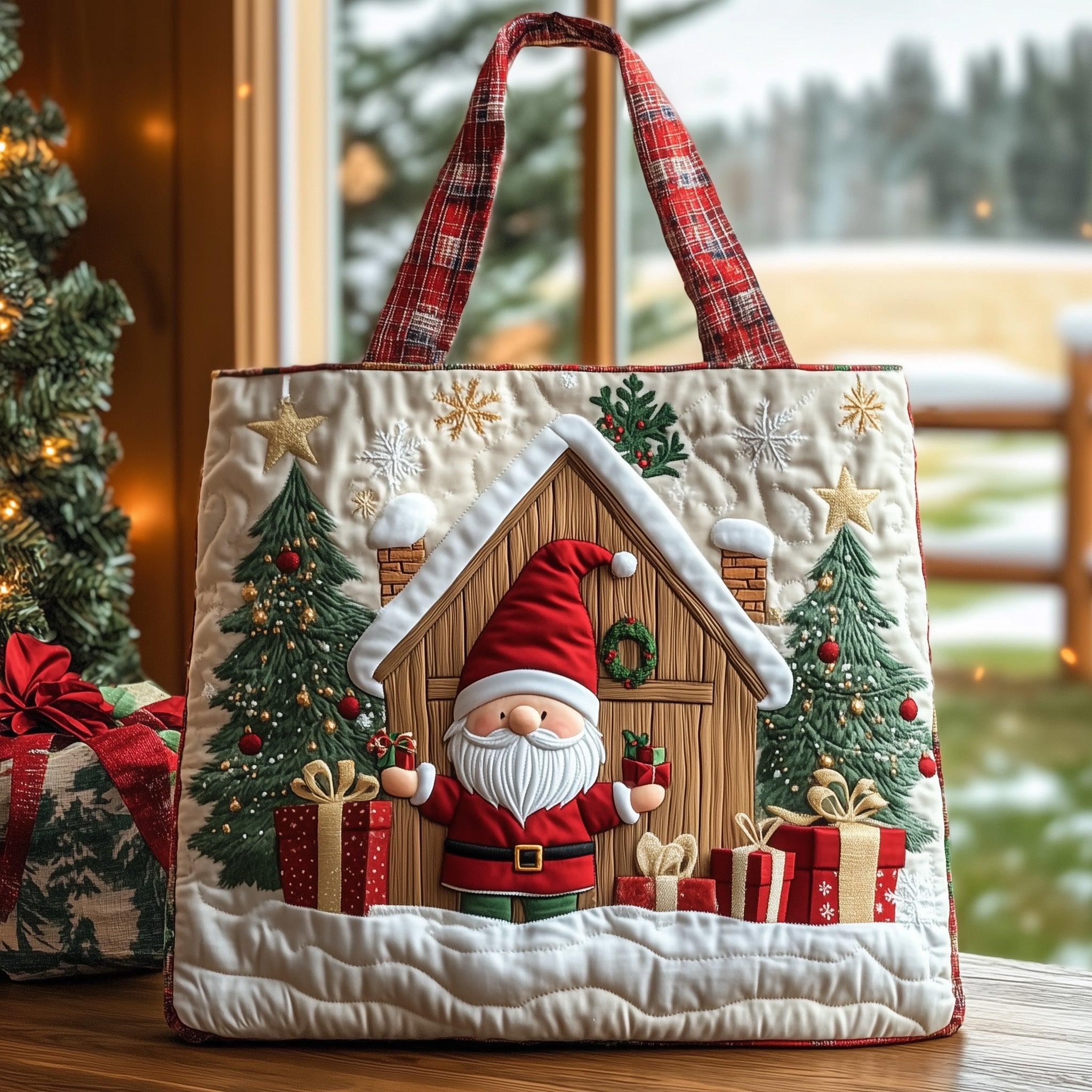 Christmas Gnomes Quilted Tote Bag GFTOTG450