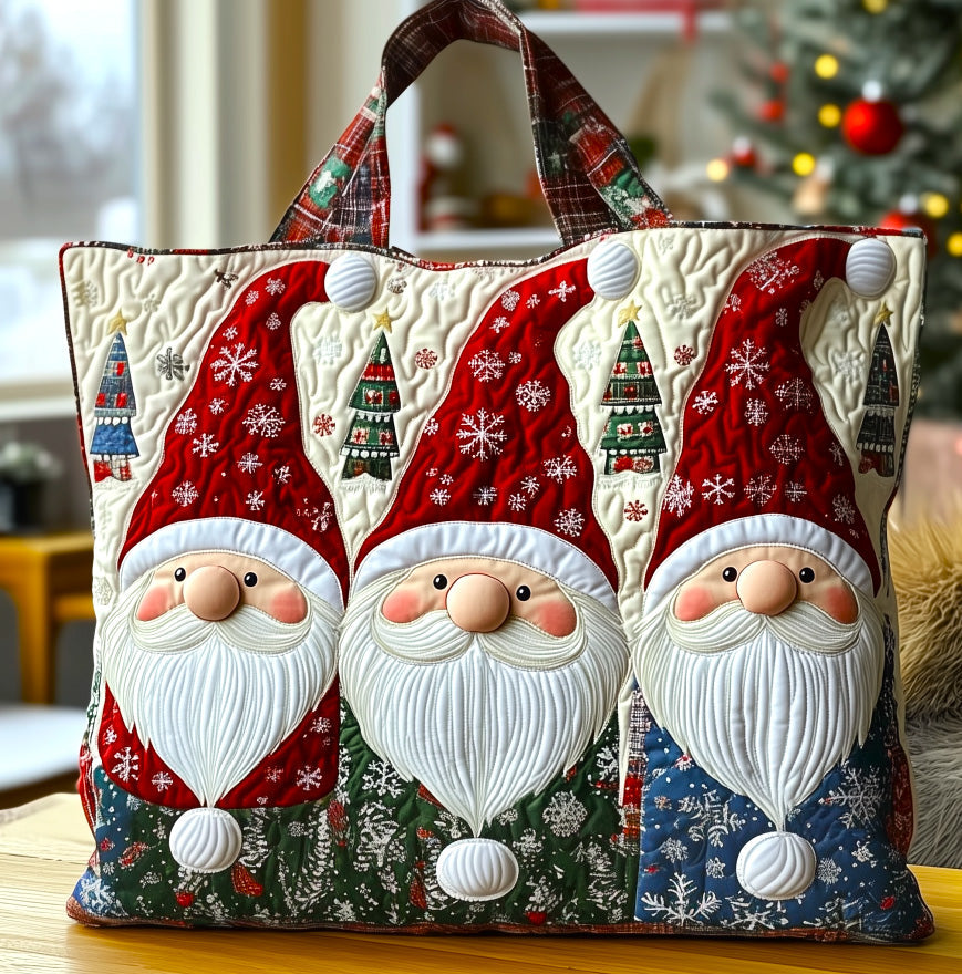 Christmas Gnomes Quilted Tote Bag GFTOTG451
