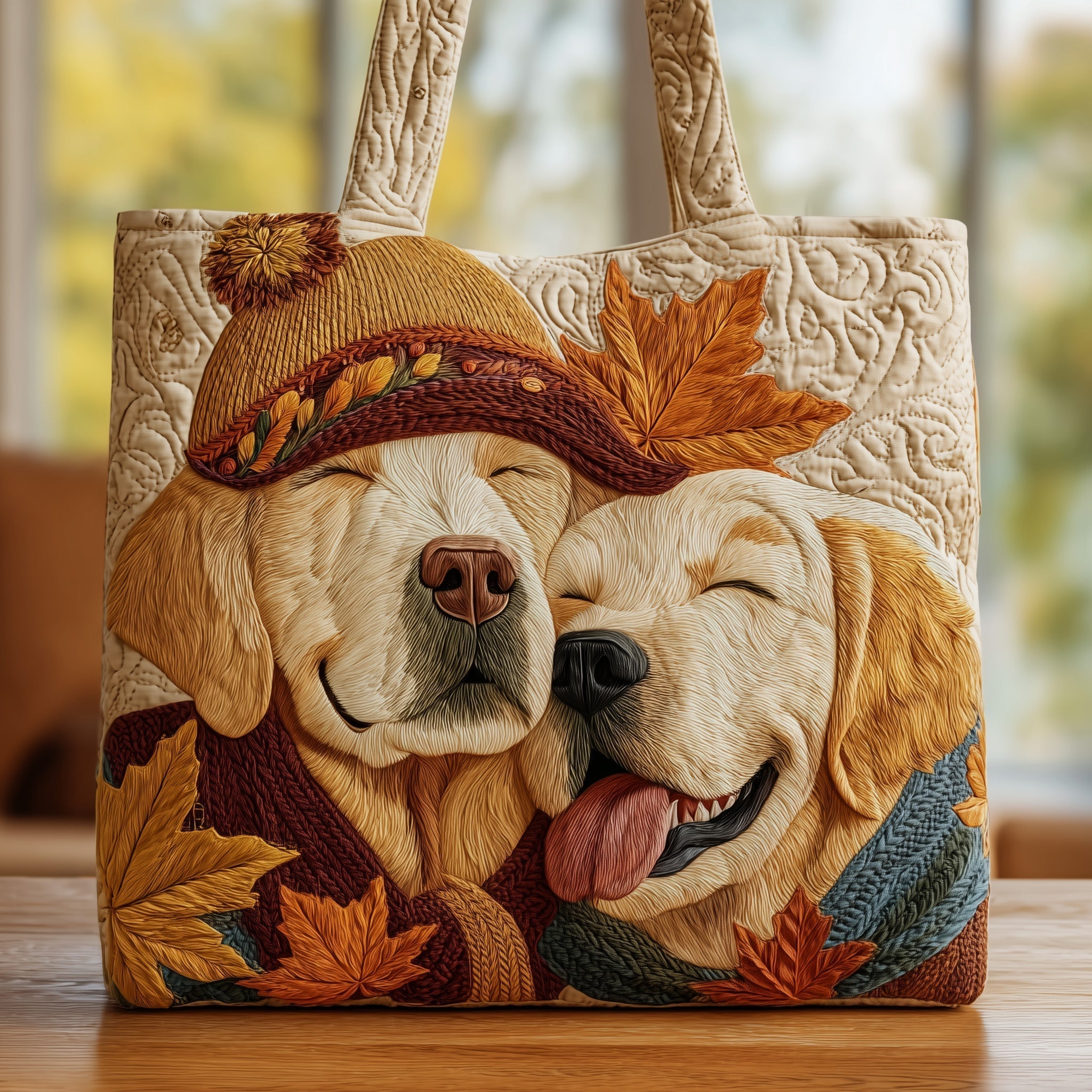 Autumn Golden Retriever Quilted Tote Bag GFTOTG59