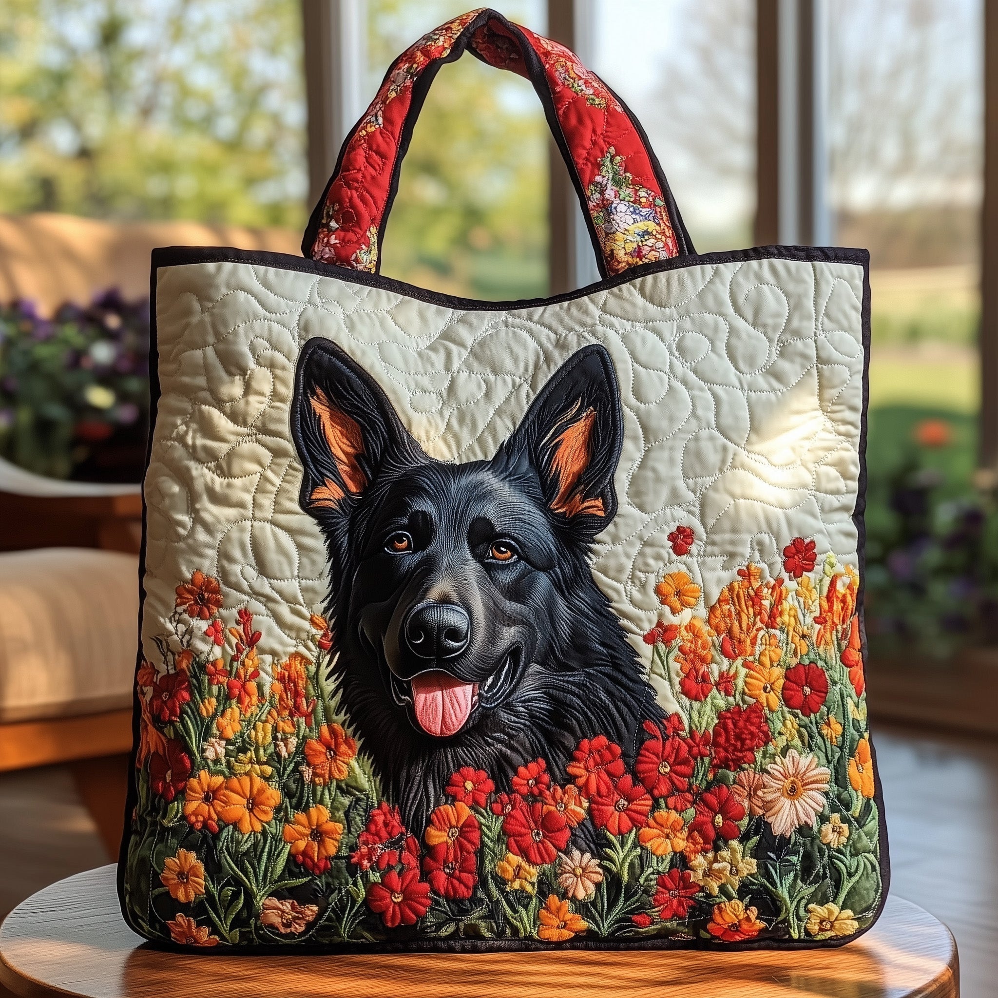 German Shepherd Quilted Tote Bag GFTOTG737