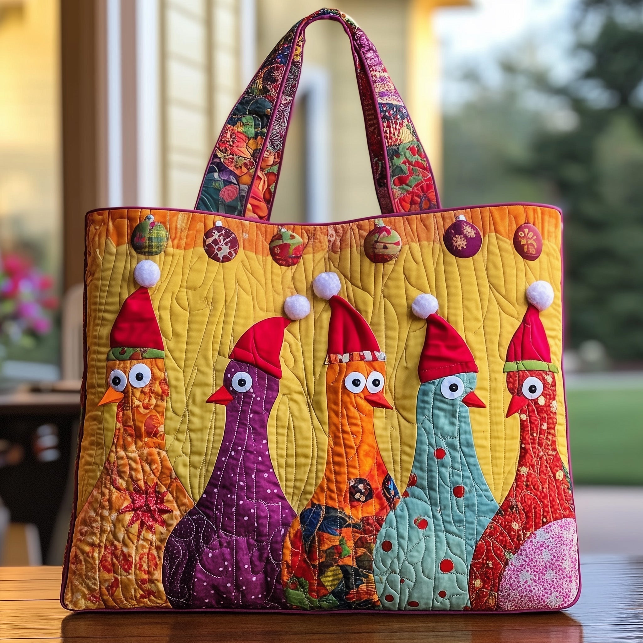 Funky Chicken Quilted Tote Bag GFTOTG823
