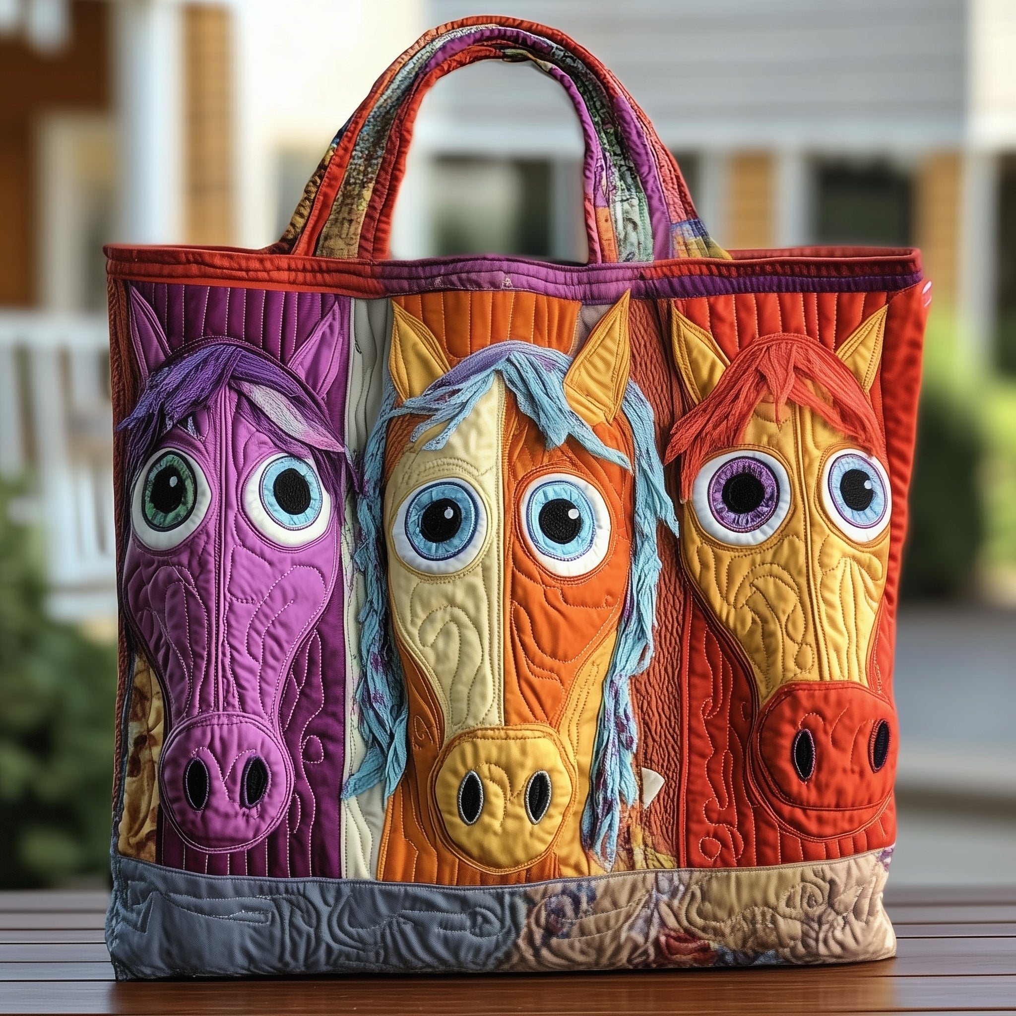 Funky Horse Quilted Tote Bag GFTOTG830