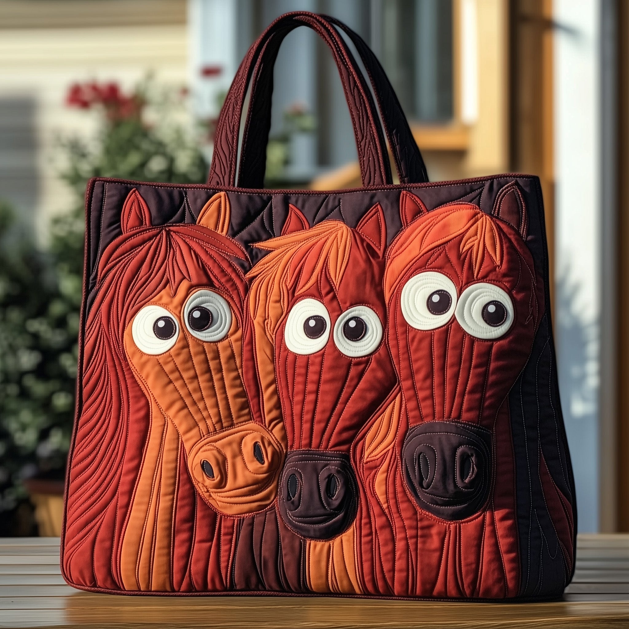 Funky Horse Quilted Tote Bag GFTOTG831