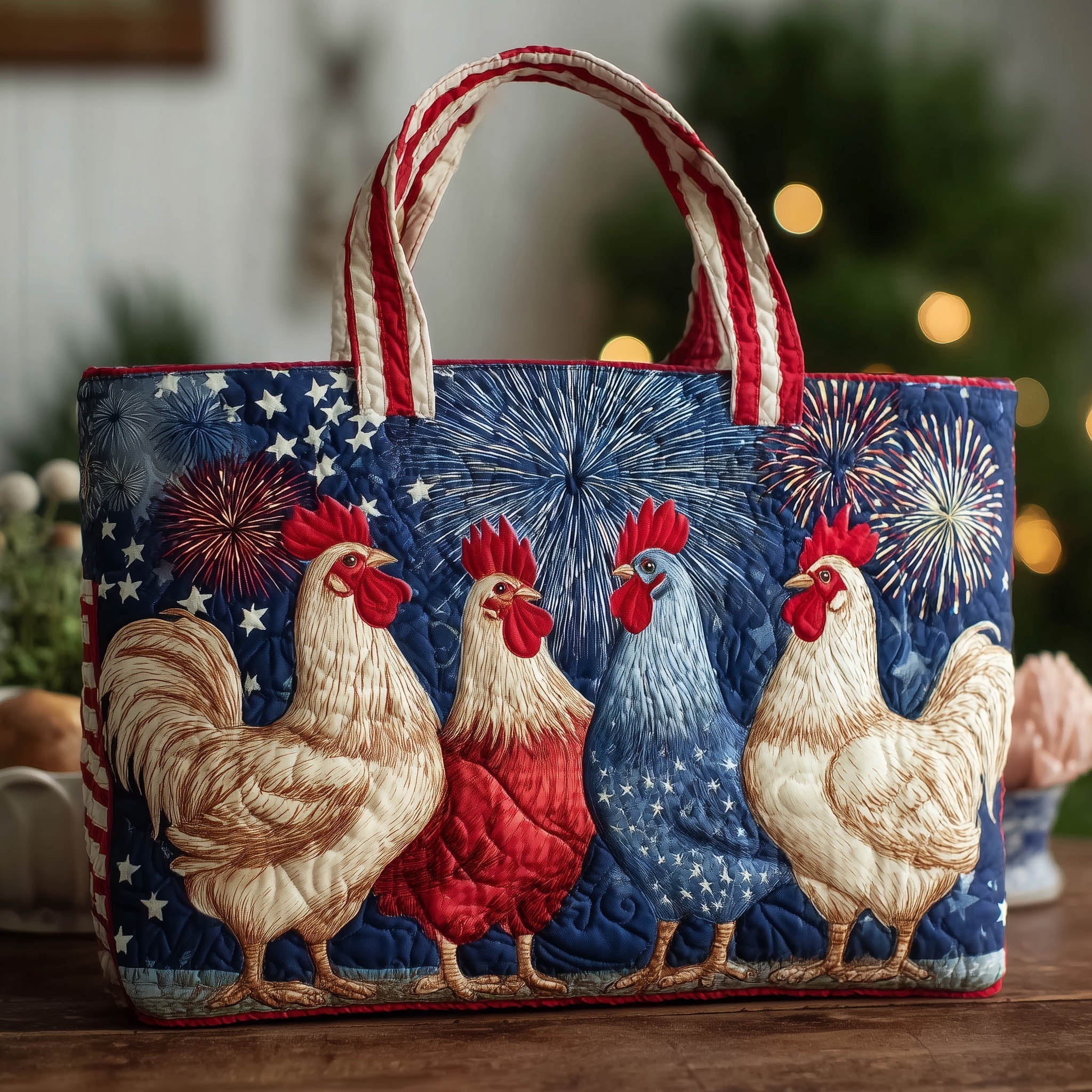 Patriotic Peckers Quilted Tote Bag GFTOTL3827
