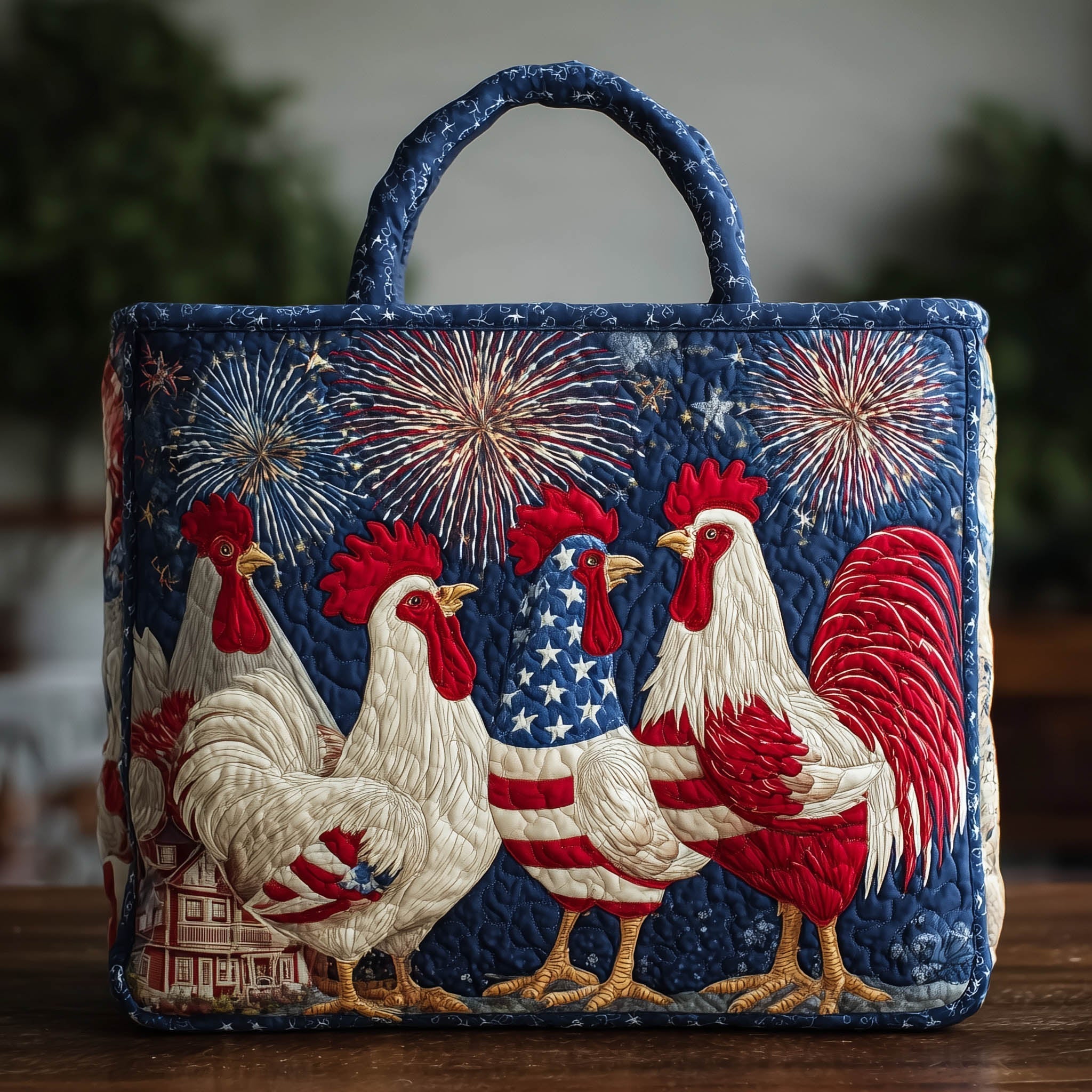 Patriotic Peckers Quilted Tote Bag GFTOTL3828