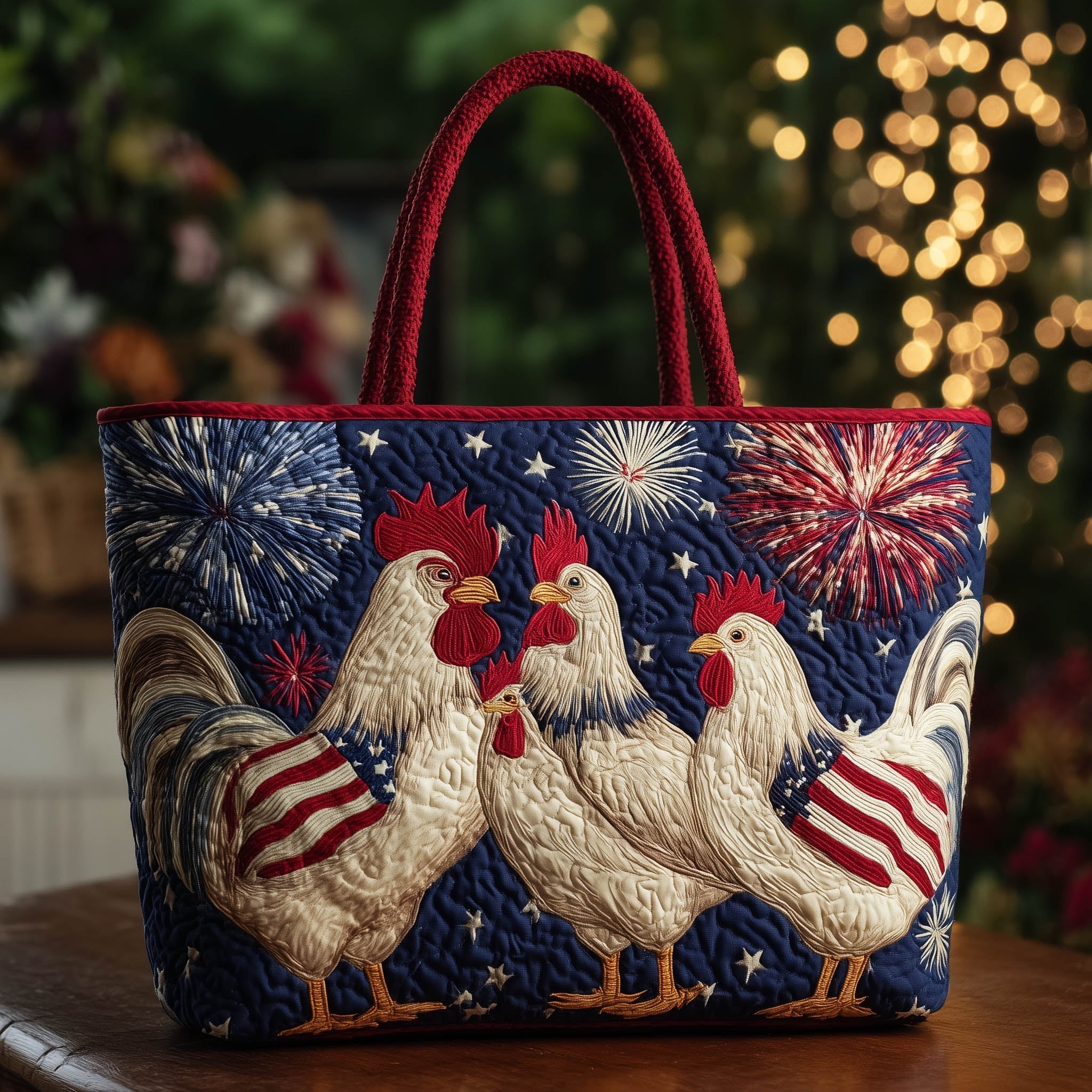 Patriotic Peckers Quilted Tote Bag GFTOTL3829