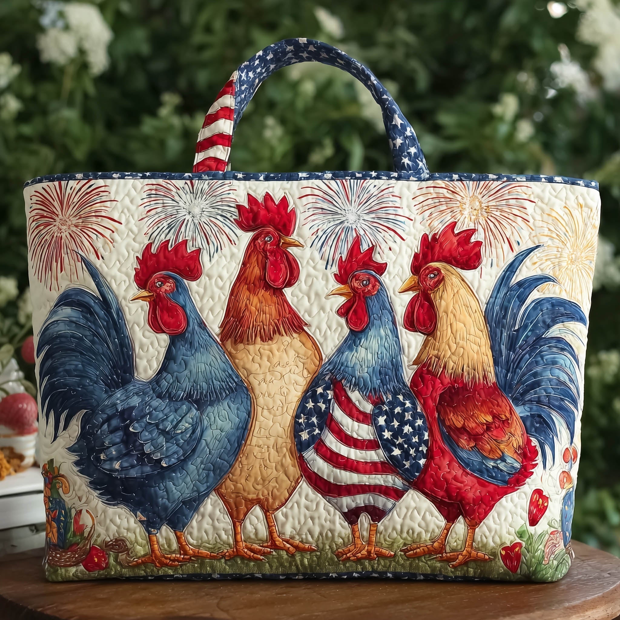 Patriotic Peckers Quilted Tote Bag GFTOTL3830