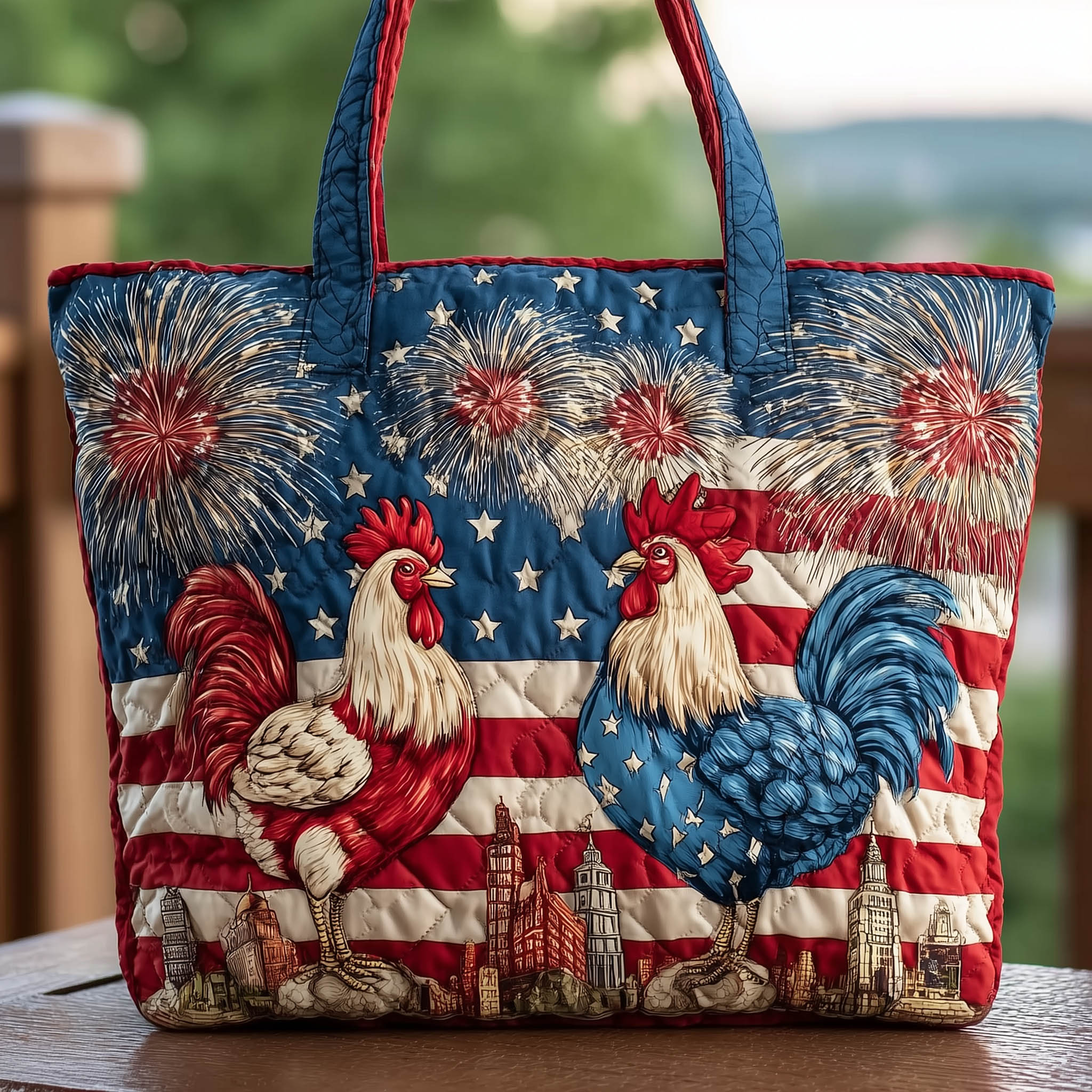 Patriotic Peckers Quilted Tote Bag GFTOTL3832