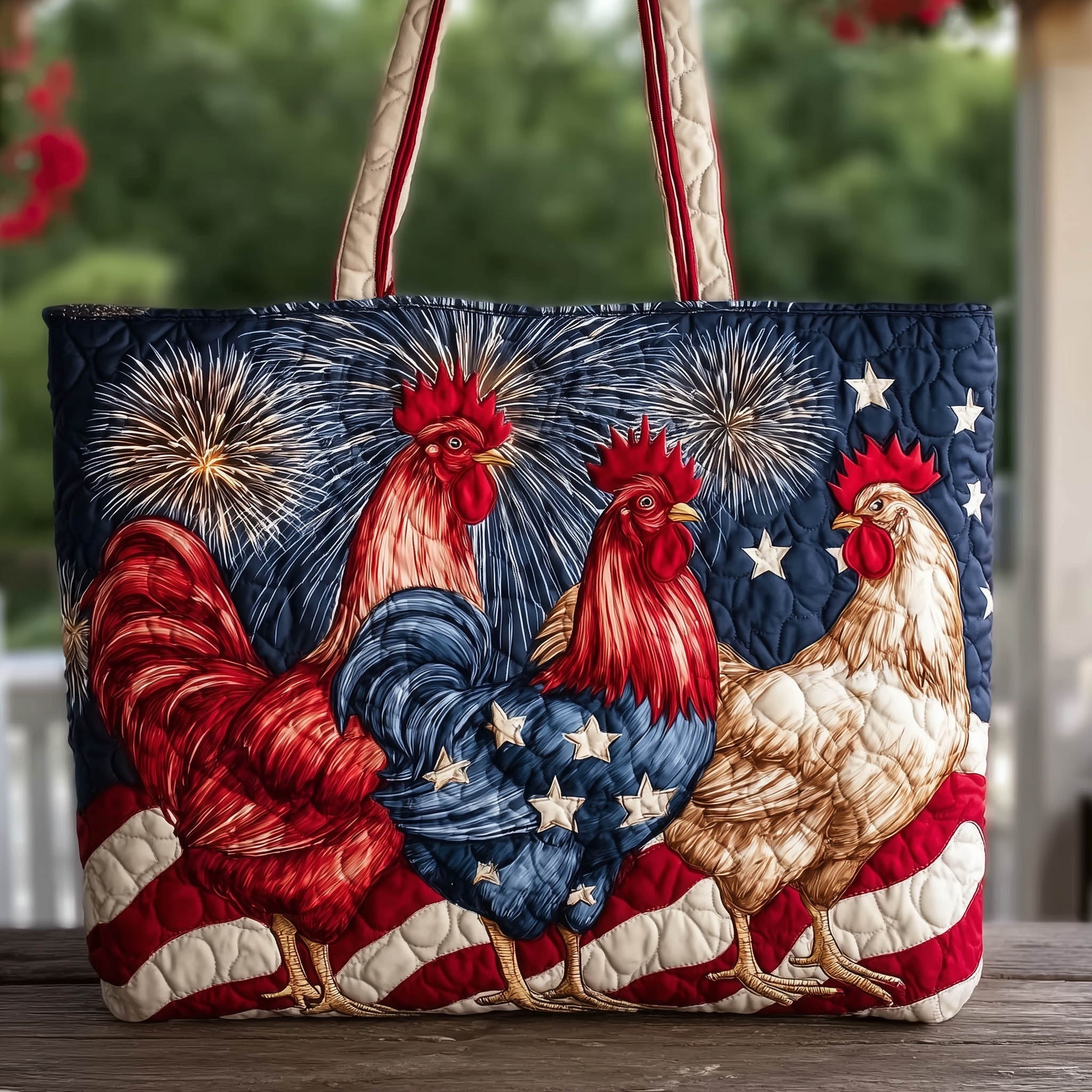 Barnyard Freedom Parade Quilted Tote Bag GFTOTL3834