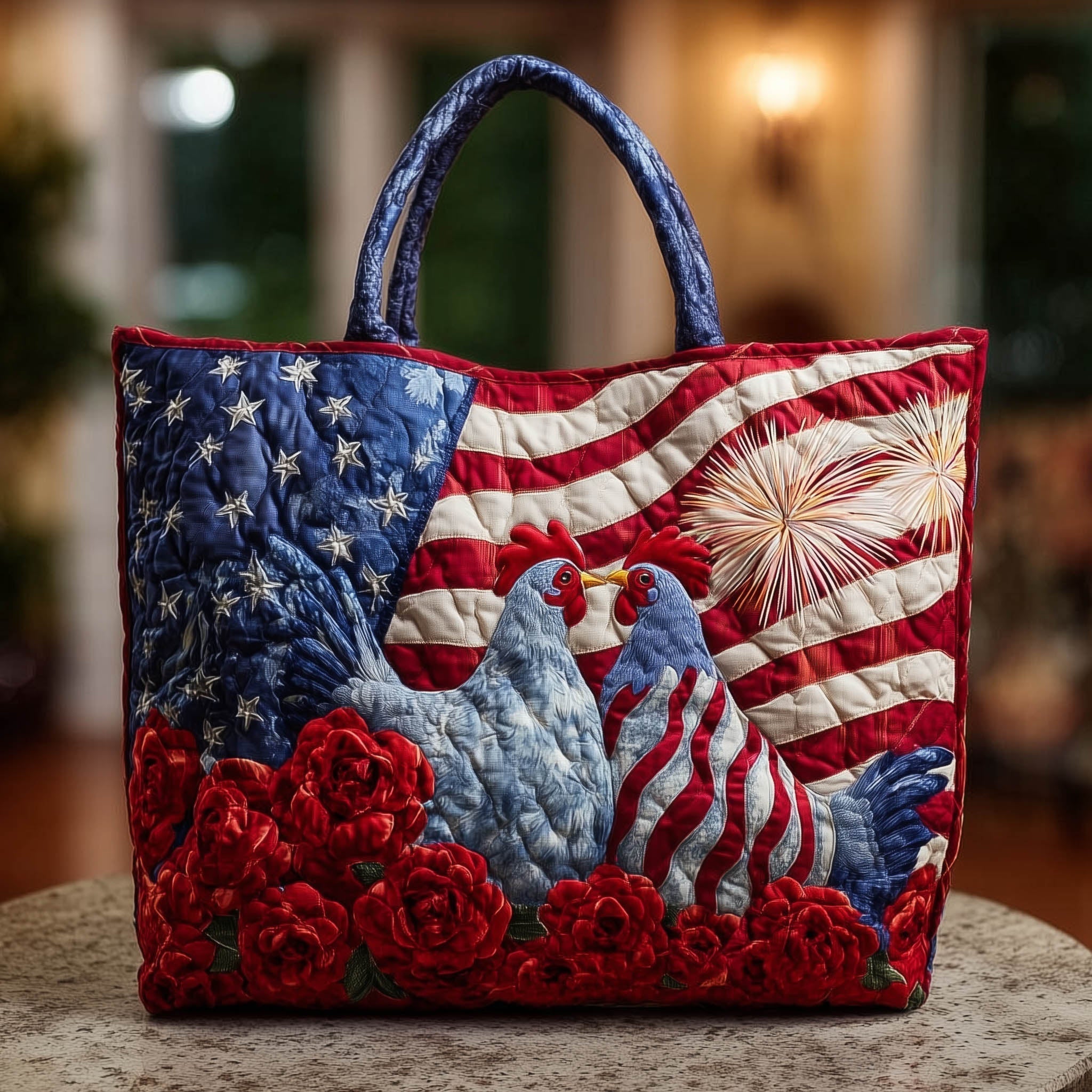 Barnyard Freedom Parade Quilted Tote Bag GFTOTL3835