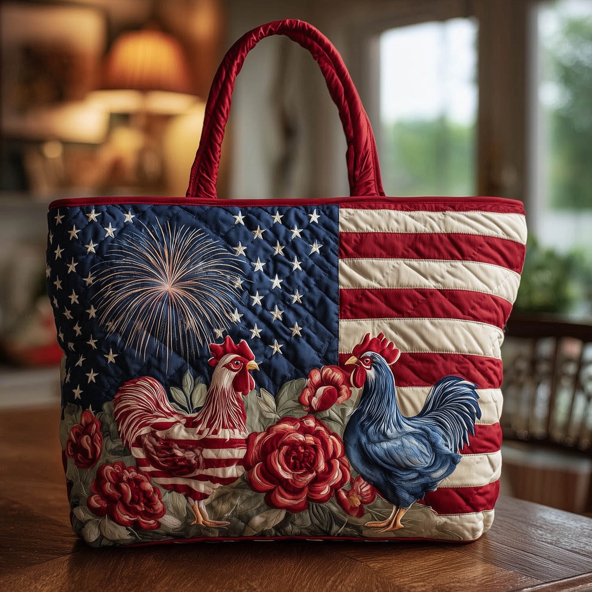 Barnyard Freedom Parade Quilted Tote Bag GFTOTL3836