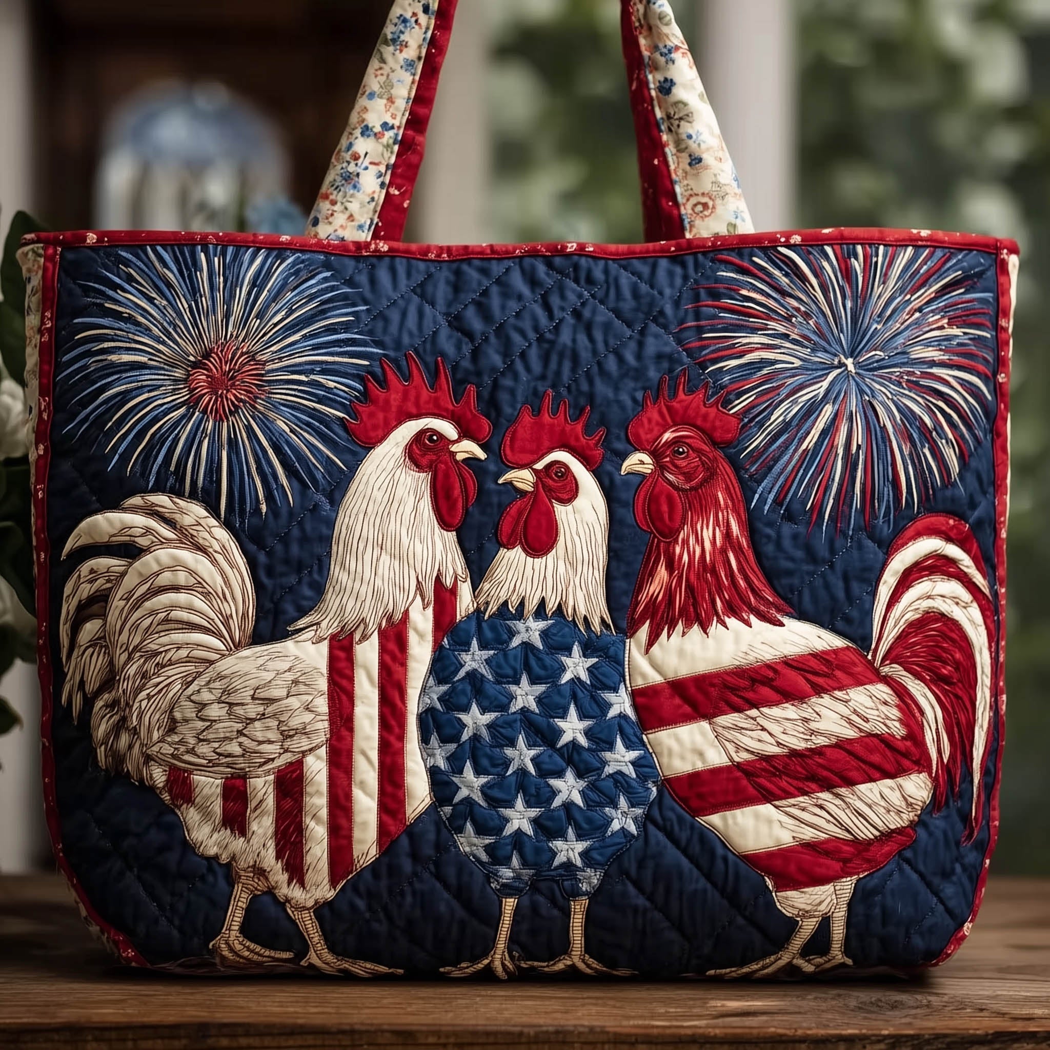 Barnyard Freedom Parade Quilted Tote Bag GFTOTL3837