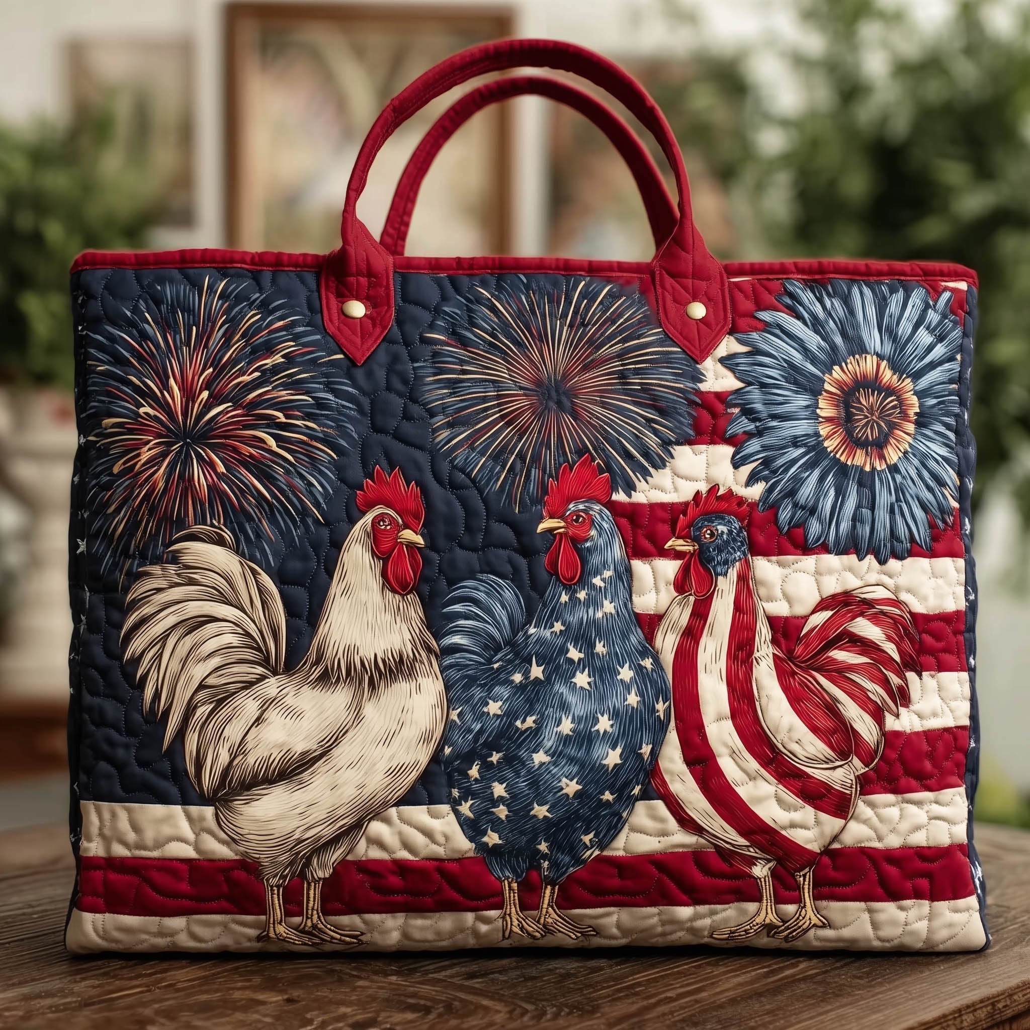 Barnyard Freedom Parade Quilted Tote Bag GFTOTL3838
