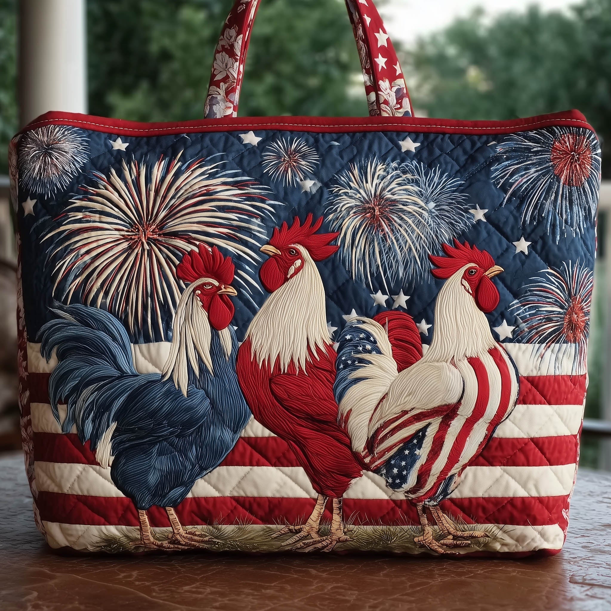 Barnyard Freedom Parade Quilted Tote Bag GFTOTL3839