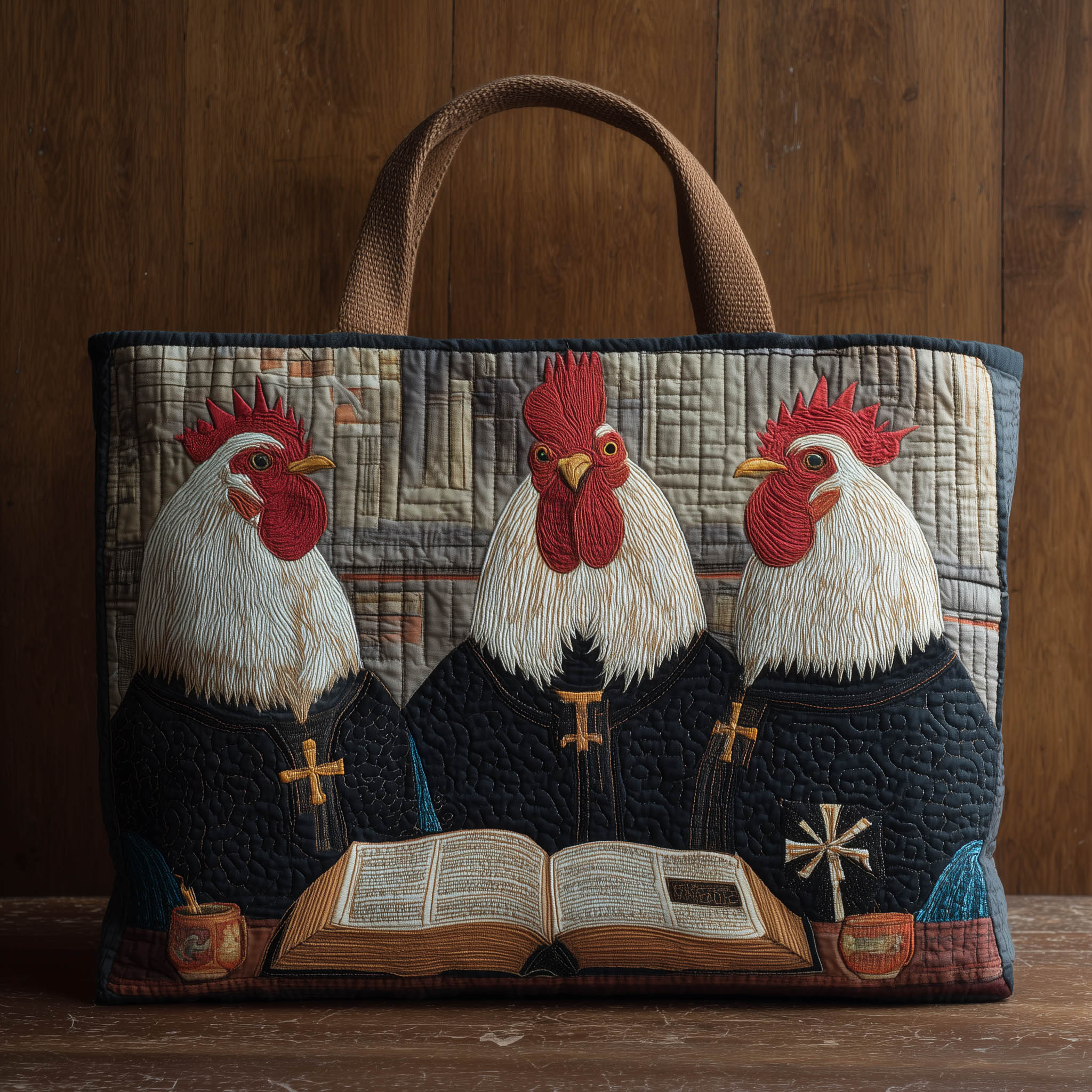 Faith Before Feed Quilted Tote Bag GFTOTL3840