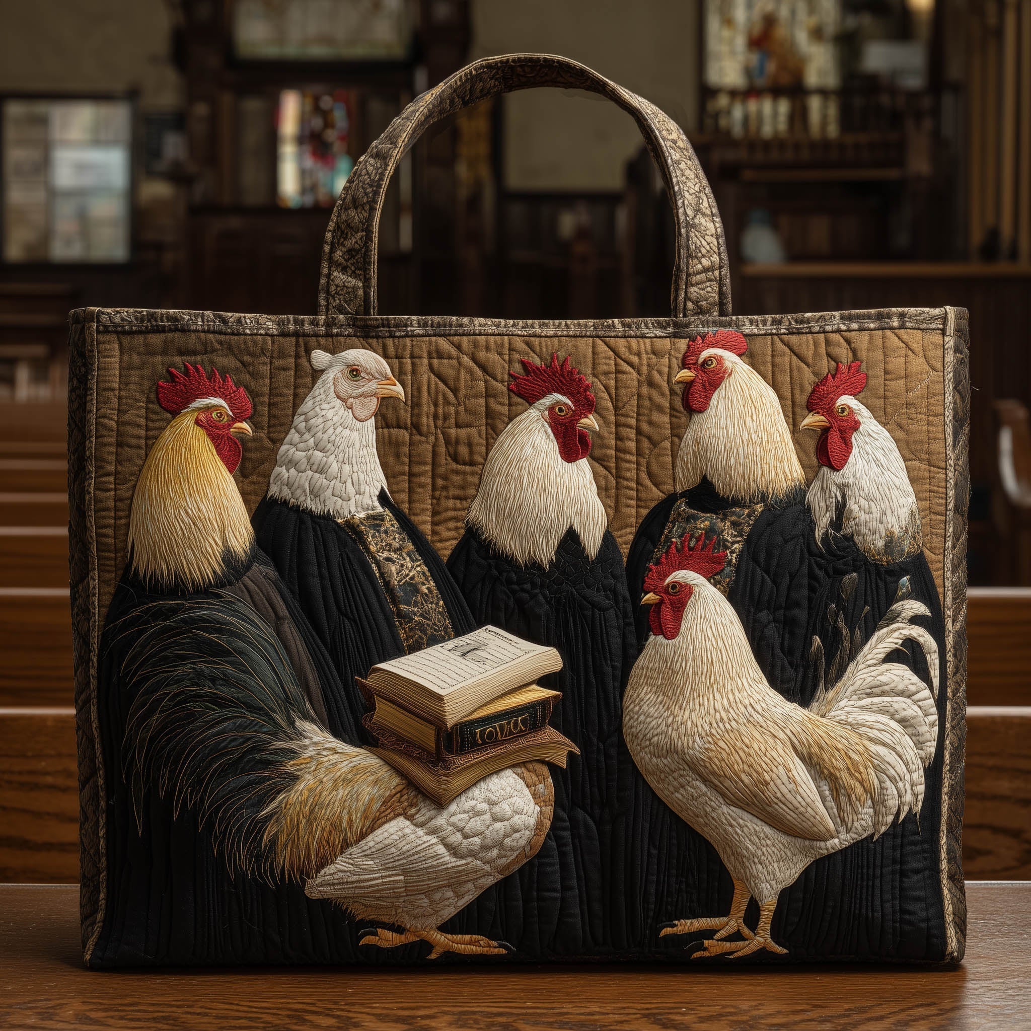 Faith Before Feed Quilted Tote Bag GFTOTL3845