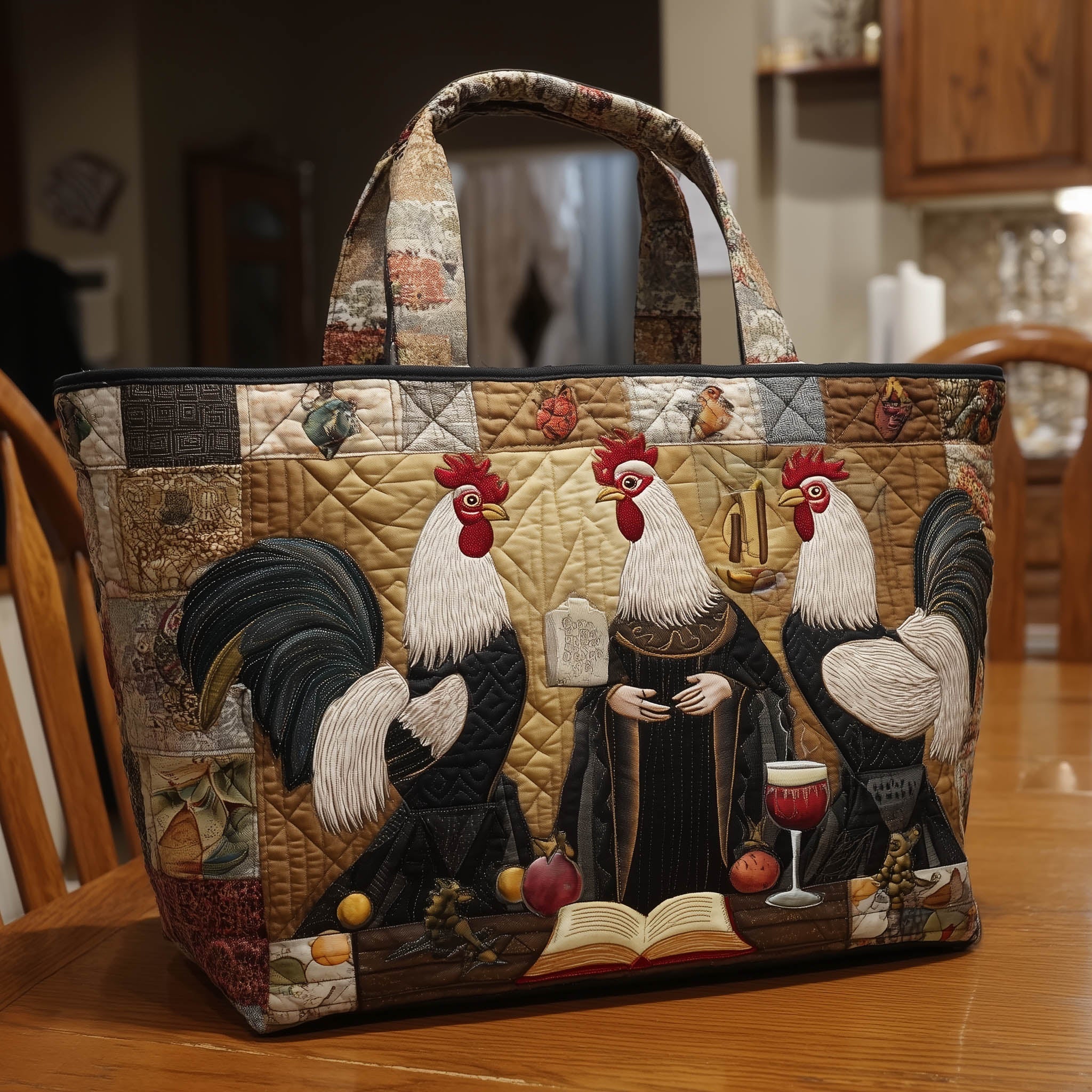 Faith Before Feed Quilted Tote Bag GFTOTL3846